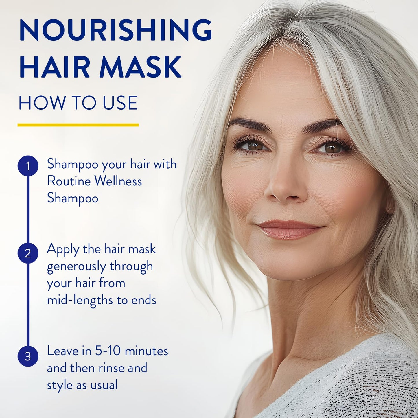 Routine Wellness Deep Conditioning Hair Mask for Dry Damaged Hair - Hydrating, Moisturizing Repair Treatment - Promotes Volume - Rose Hips 8oz