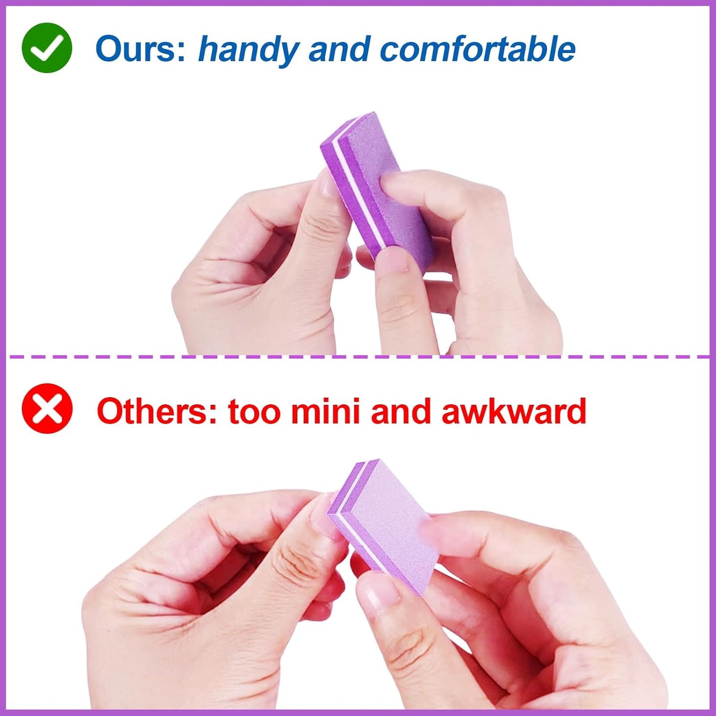 Nail Buffers (30 Pcs), Buffer Block Nail File for Acrylic and Natural Nails, 100/180 Grit Small Nail Buffer Block Bulk Buffing Nail Buff limas para unas acrilicas Professional Manicure Set Purple