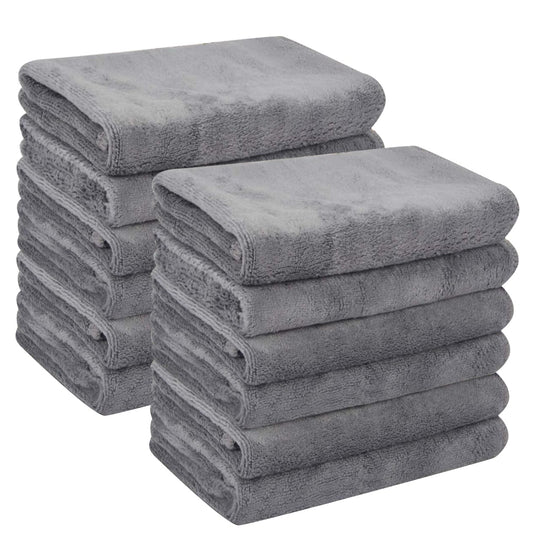 Microfiber Facial Cloths Fast Drying Washcloth Absorbent Face Wash Cloth Soft Makeup Remover Cloths 12inch x 12inch