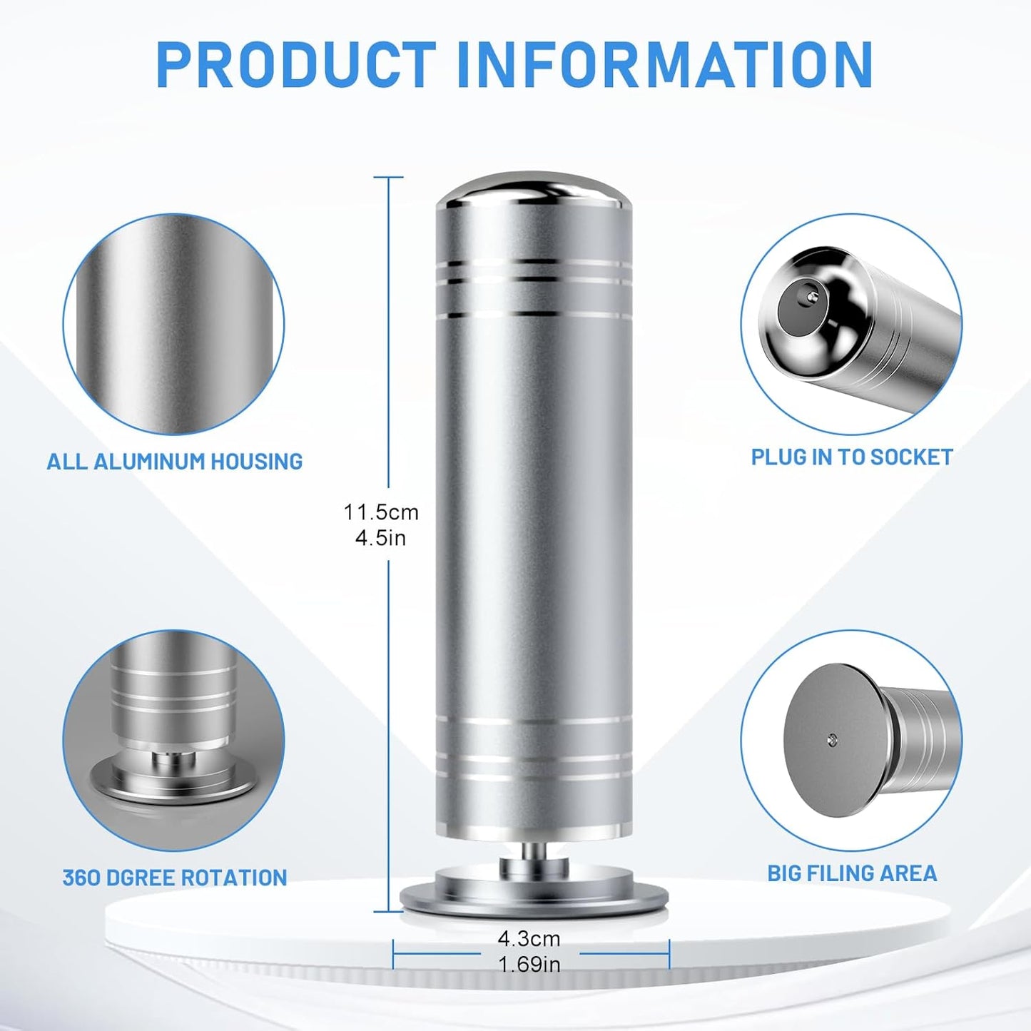 krofaue Electric Foot Callus Remover - Professional Aluminum Foot File with 60pcs Sandpaper Disk, Adjustable Speed Pedicure Tool for Dead Skin at Home Salon