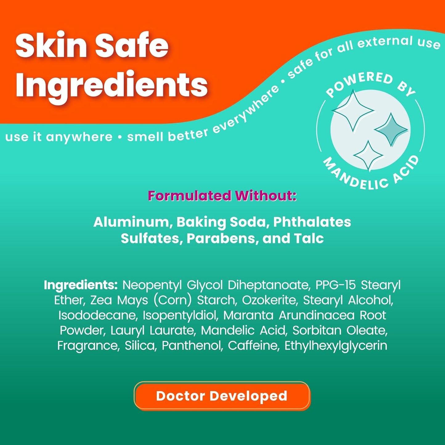 Lume Whole Body Deodorant - Smooth Solid Stick - 72 Hour Odor Control - Aluminum Free, Baking Soda Free and Skin Safe - 2.6 Ounce (Pack of 2) (Minted Cucumber)