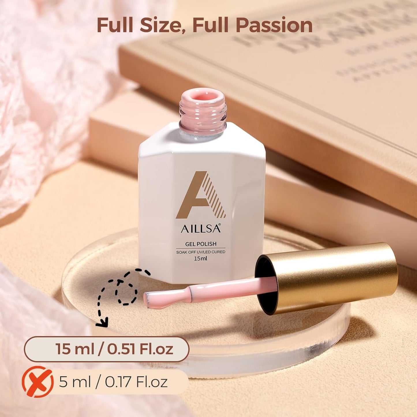 AILLSA White Pink Gel Nail Polish Nude Barely Pink Gel Polish Neutral Light Beige Jelly Gel Polish Off White Natural Color Nails Winter Soak Off U V Gel for Nail Art for Women 0.51 Fl Oz /GA98