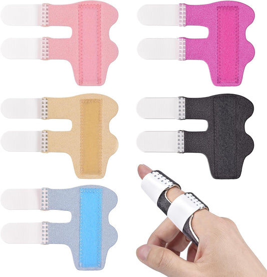 Finger Splint, 5pcs Color Finger Brace Support Stabilizer for Index, Middle, Ring Fingers Straightening Arthritis Knuckle Immobilization