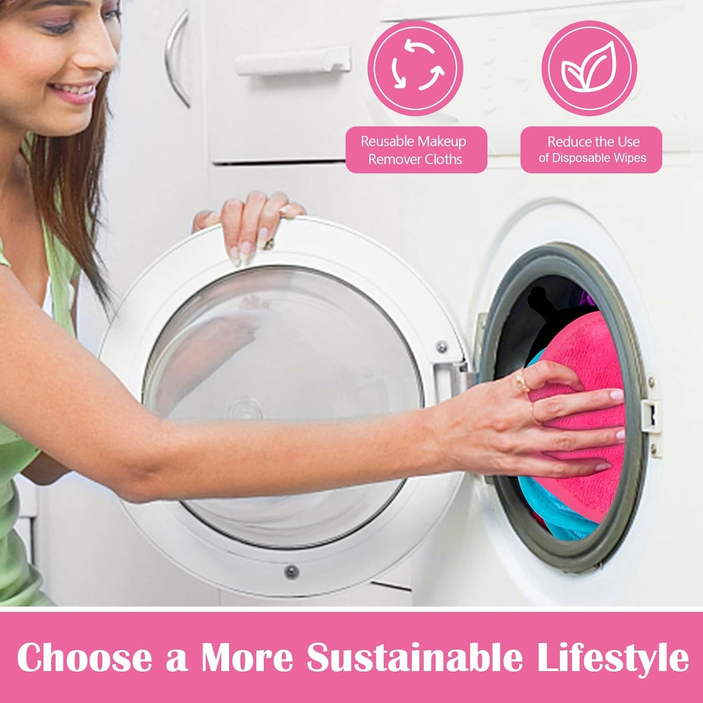 Orighty Makeup Remover Cloths 12 Pack, Makeup Removal Face Cleansing Cloth, Reusable Make Up Remover Pads Remove Instantly Dirt with Just Water, 5 x 5 in