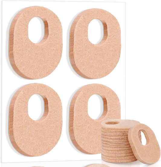 WILLBOND 48 Pack Callus Pads Soft 1/4" Thick Oval Shape Corn Pads 1/8" Felt Callus Cushions Adhesive Corn Protectors for Men Women Feet Toes Pain Relief(Nude, 1/4 Inch)
