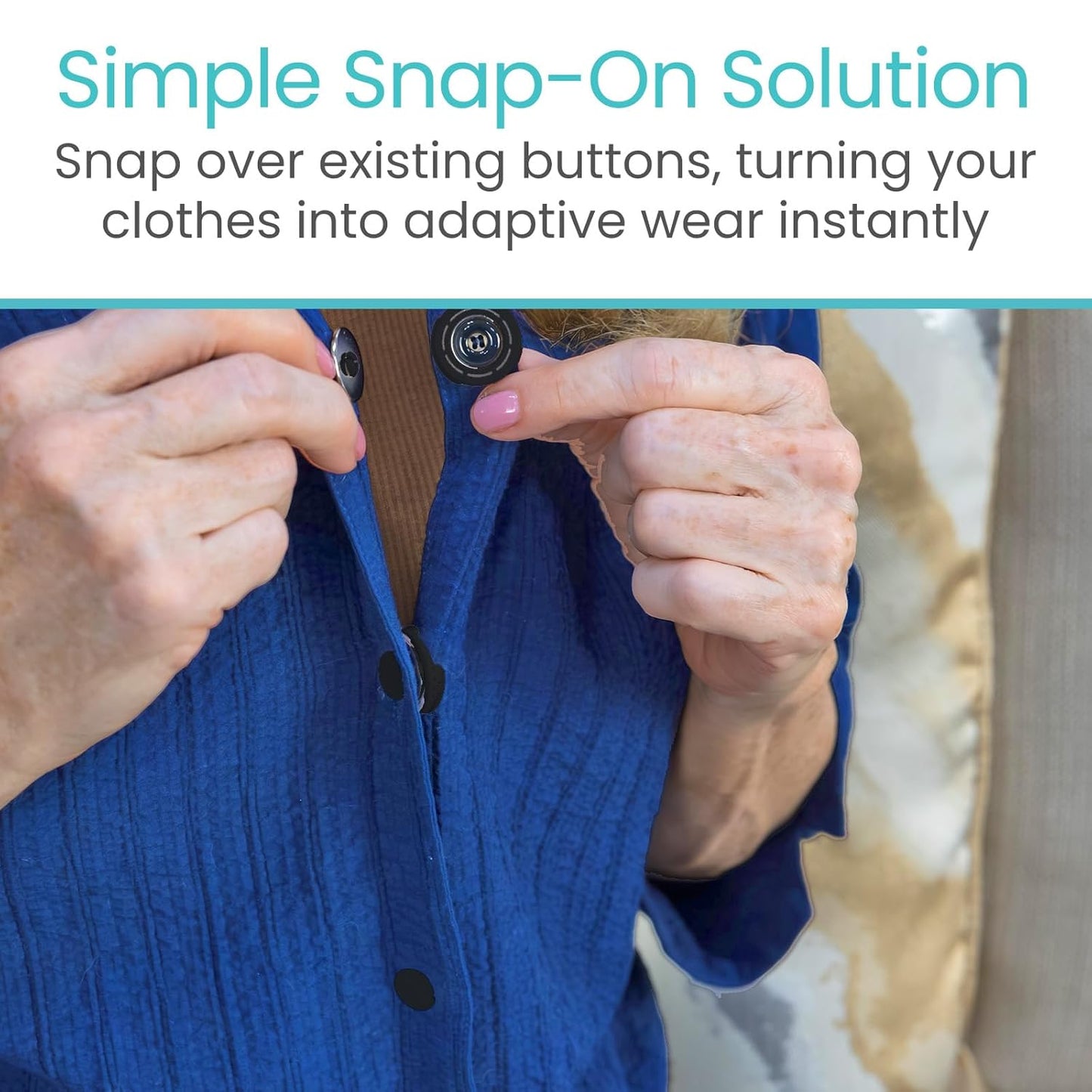 Vive Button Assist Tool (10 Pack) - Magnetic Button Helper for Elderly - Assistive Devices for Disability, Arthritis - Shirt Buttoner Hook, Clothing Adaptive Equipment for Seniors & Stroke Assistance