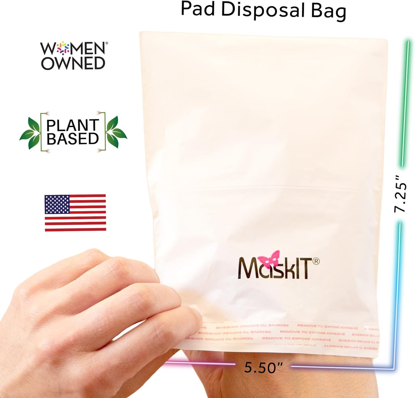 MaskIT Disposal Bags for Pads & Sanitary Napkins, Feminine Hygiene Disposal Bags