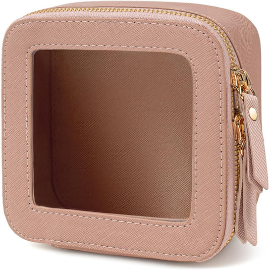 Travel Clear Makeup Bag Set, TSA Approved Cosmetic Bag Case with Zipper Portable Makeup Pouch Toiletry Bag Women Traveling Cosmetic Organizer Storage Bag Car Organizer Car Essentials for Women