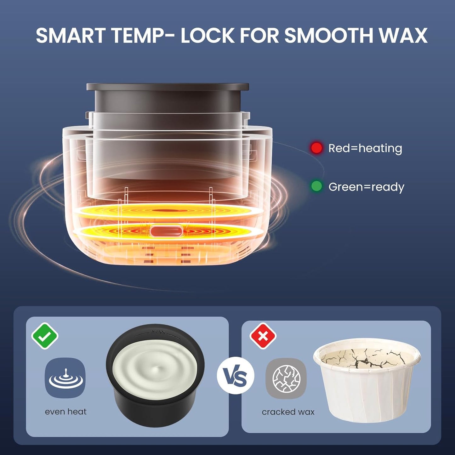 Nose Wax Kit Men, Nose Ear Hair Waxing Kit with 100g Wax, 40 Sticks, Nose Ear Hair Removal Kit, USB Fast Heat, Smart Constant Temp, Upgraded Size, Multi-Accessories, Black