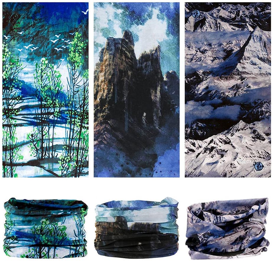 Headband Neck Gaiter Head Wrap Headwear Face Mask Magic Scarf Bandana for Men and Women