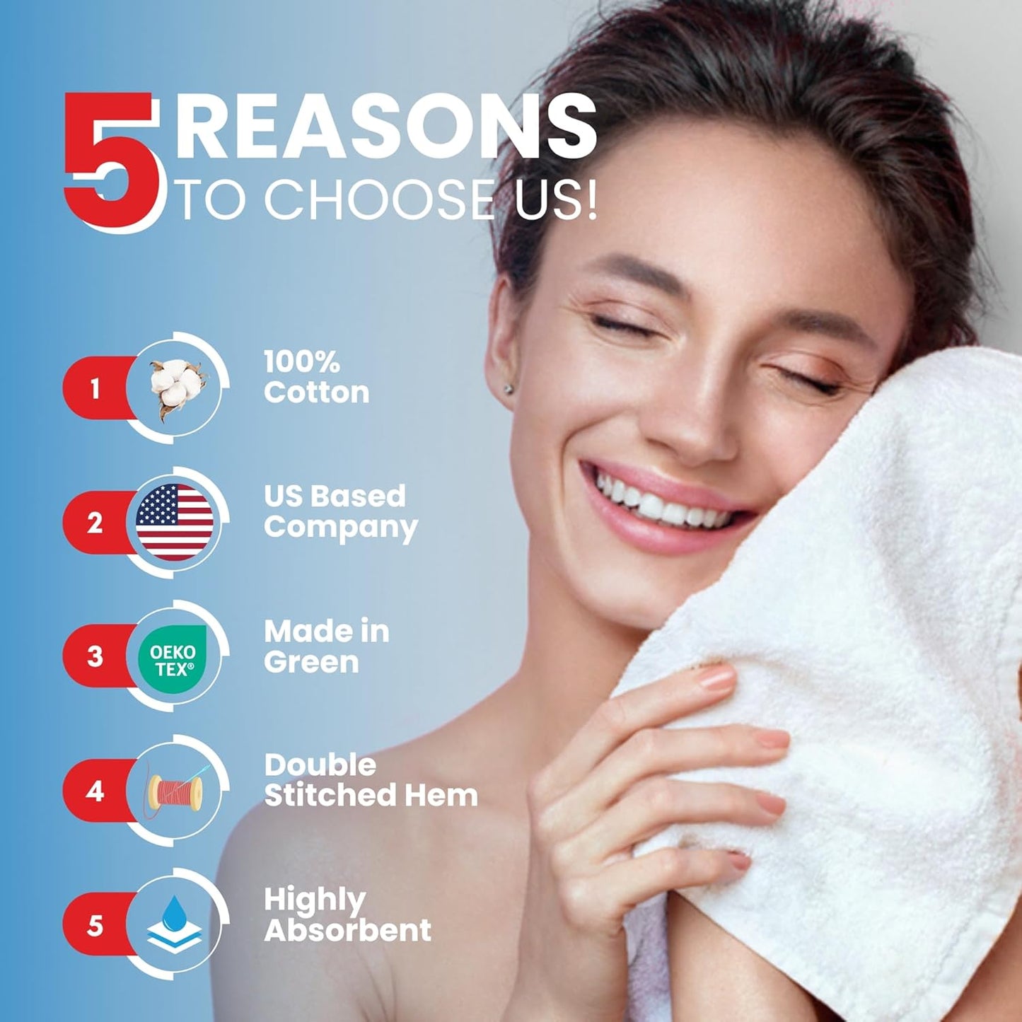 Infinitee Xclusives Luxury Wash Cloths for Showering [13x13] – 100% Cotton Washcloths [Pack of 12], Soft and Absorbent Face Towels for Bathroom Wash Clothes, Gym, and Spa (Charming Grey)