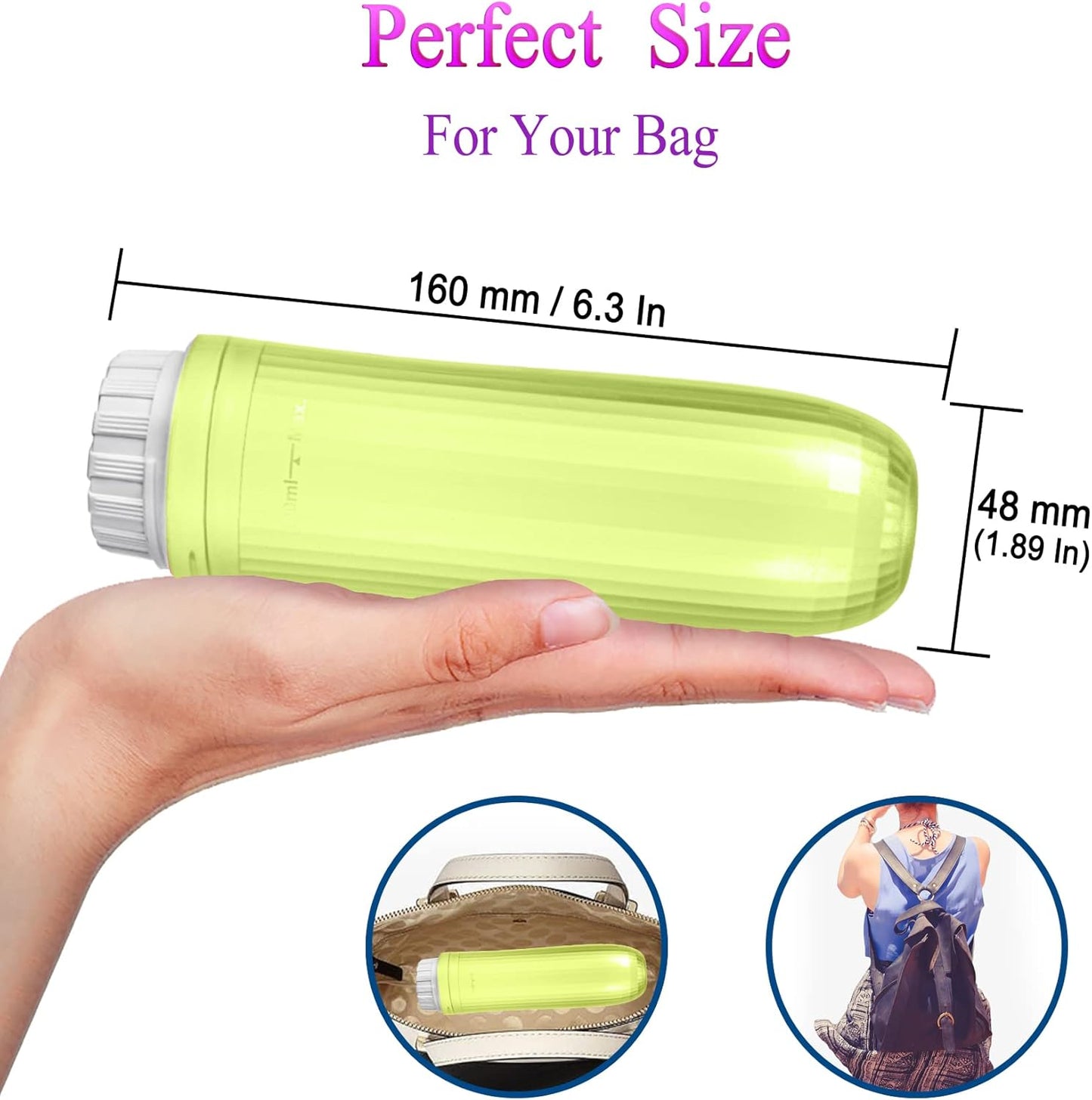 Portable Bidet - Mini Foldable Handheld Personal Travel Bidet with 2 Pressure Options Electric Sprayer Toilet for Personal Hygiene Cleaning/Soothing Postpartum Care/Perineal & Hemmoroid Treatment