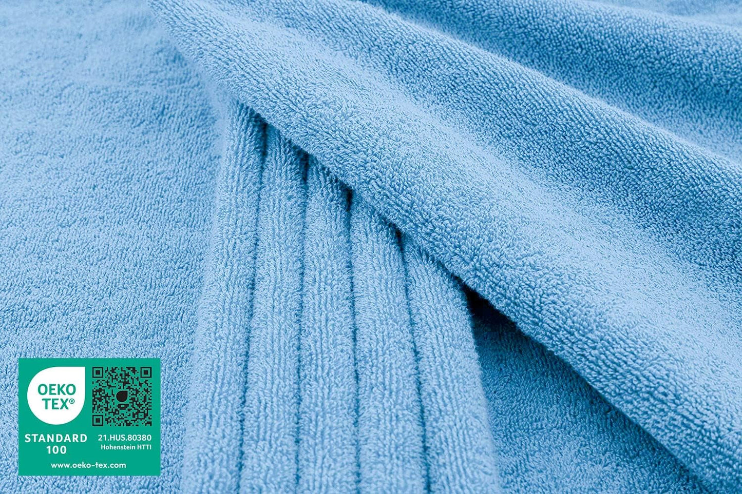 American Soft Linen Oversized Bath Sheet 40x80 Extra Large for Bathroom, 600 GSM 100% Cotton Turkish Jumbo Bathsheet Towels for Adults, Sky Blue Bath Sheet