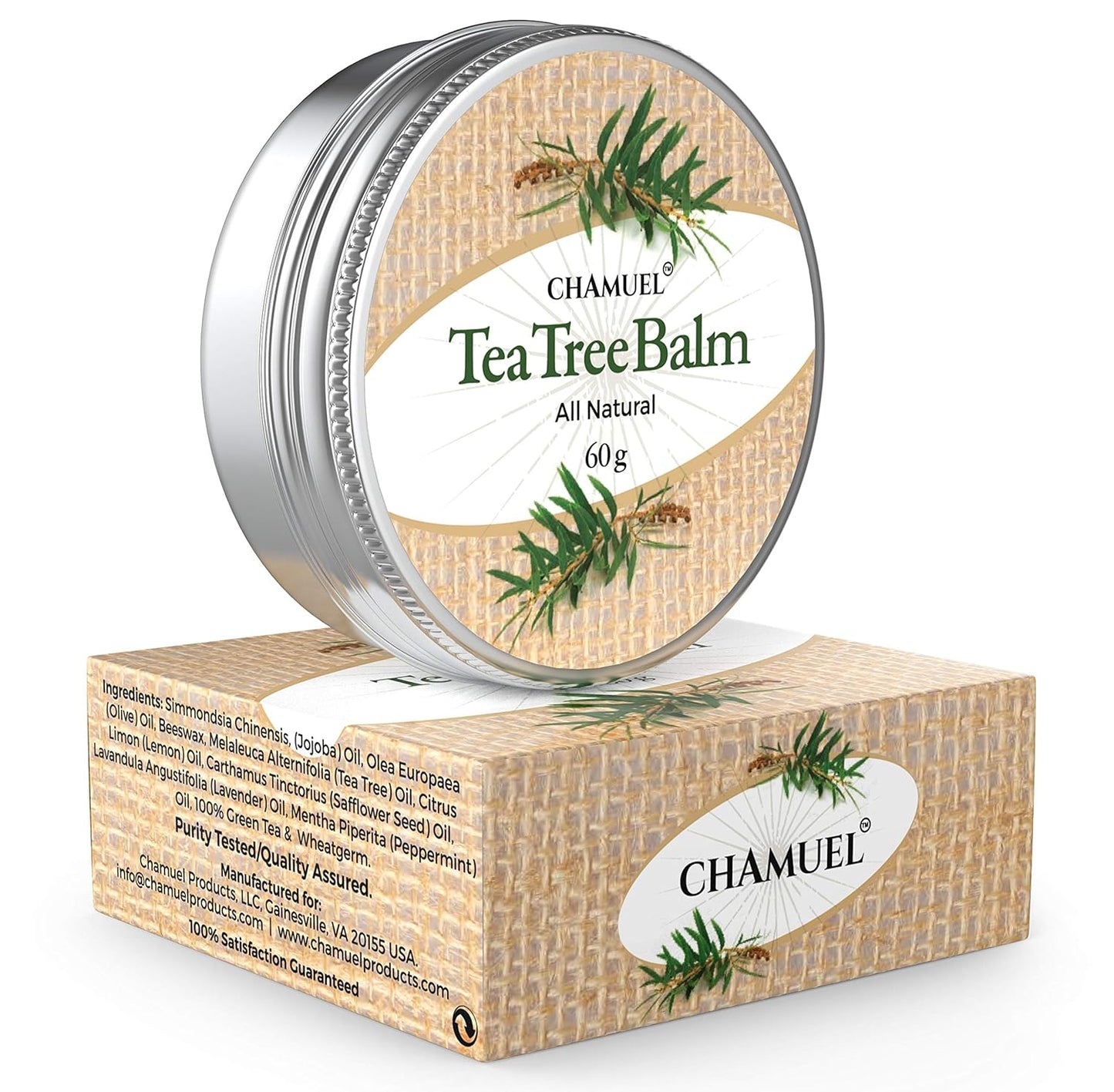 Tea Tree Oil Balm -100% All Natural | Great Cream for Soothing Irritations like Rashes, Insect Bites, Folliculitis, Acne, Itches, Dry Heels, Cuticles, Saddle Sores and more!