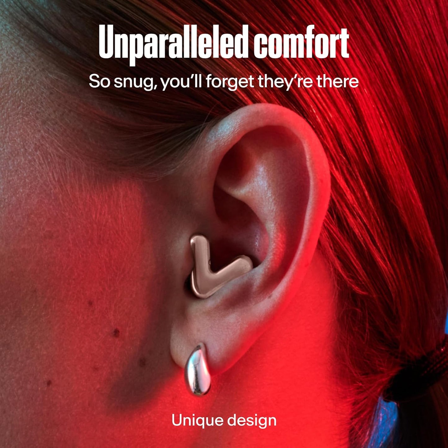 Alpine Tune Earplugs, Concert Ear Plugs for Noise Reduction, High Fidelity Music Quality, 19dB Hearing Protection with Crystal Clear Sound, Incl. 4 Sizes, Parties, Raves, Festivals & Clubs, Rose Gold