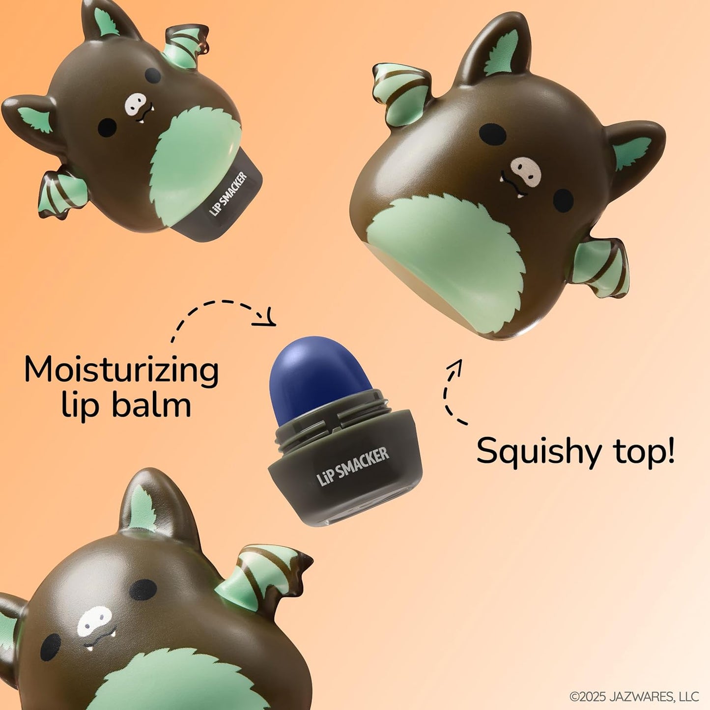 Lip Smacker Squishmallows Moisturizing Lip Balm, Fun Soft Squishy Collectible Top, Blackberry Flavored Hydration - Aldous