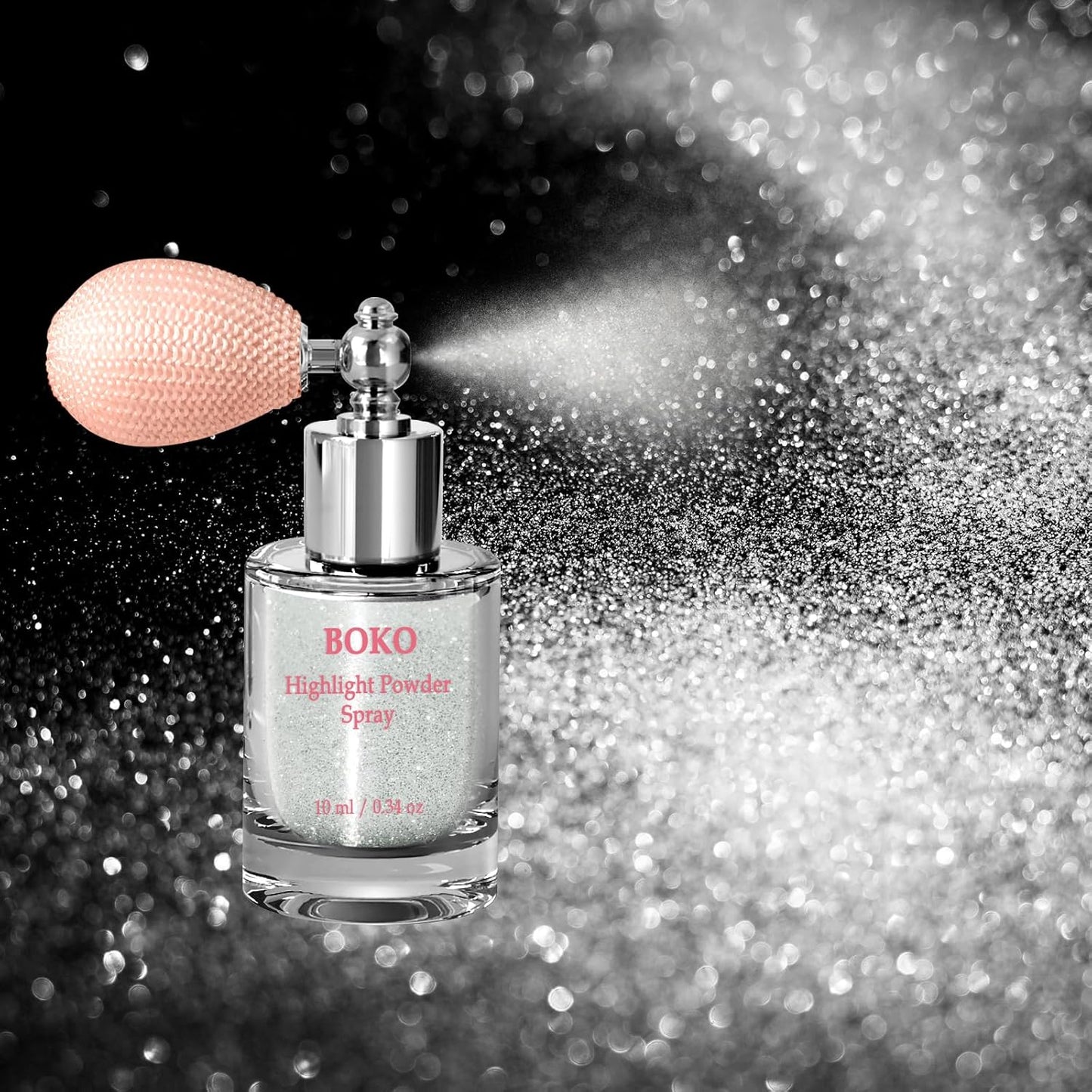 Boko Body Glitter Spray, Glitter Spray for Sparkling Body Face Hair Nail Clothes, Hair Glitter Spray Body Shimmer Powder for Highlighter Makeup Festival Party Concert Rave Accessories