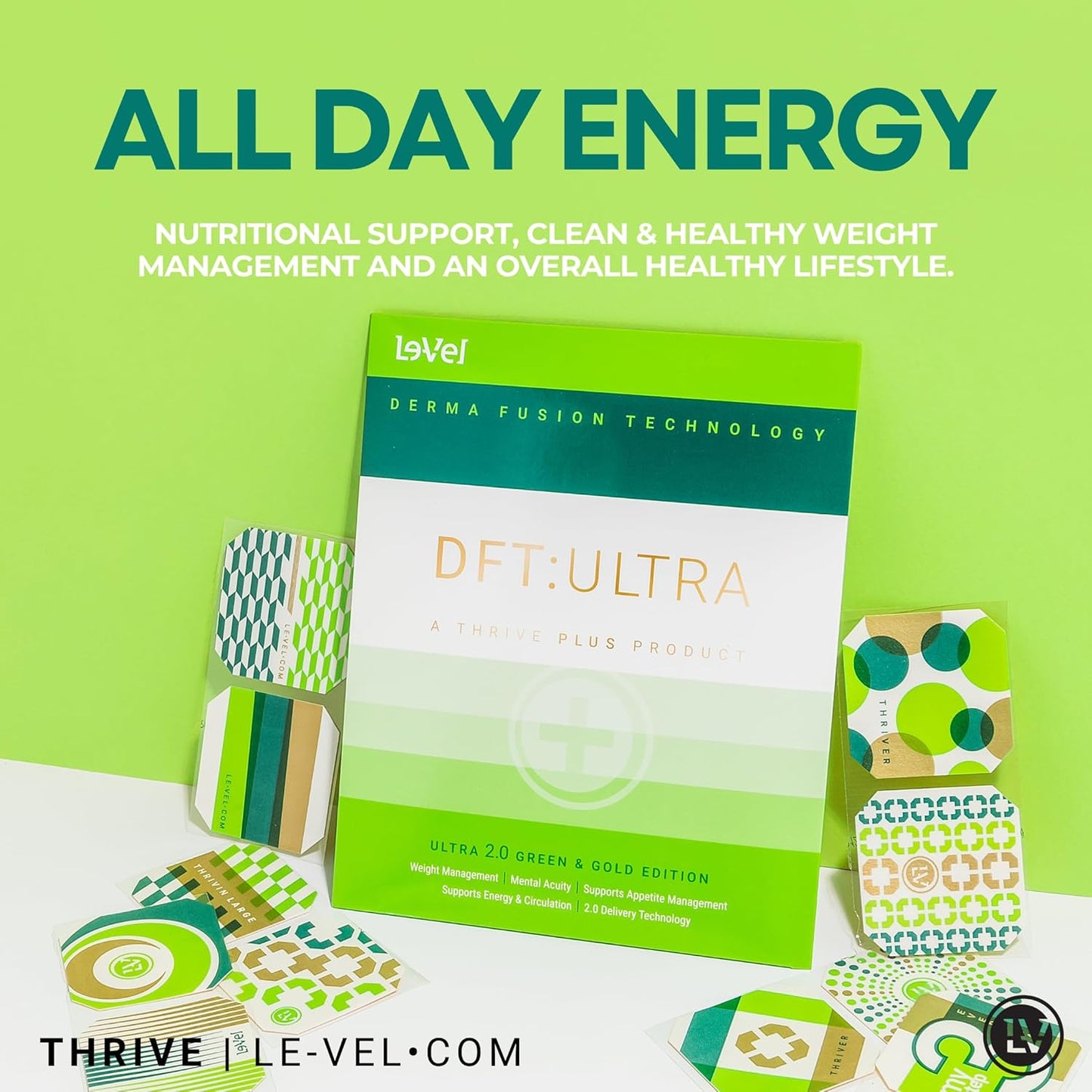 Le-Vel Thrive DFT Wellness Patches | Advanced Technology for Wellness, Energy, Mood, Sleep, & Lifestyle Balance | 30 Patches (30 Patch (1 Month), Ultra - Advanced Lifestyle Support - Ultra Classic)