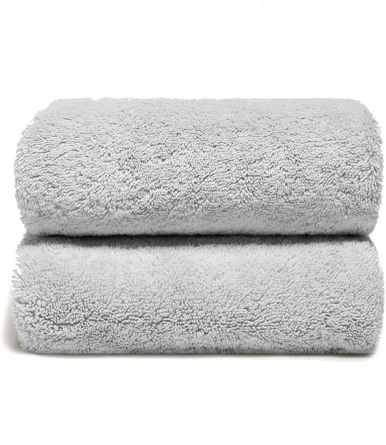 Italic Ultraplush 100% Australian Cotton Bath Sheets - Set of 2 Luxury Extra Large Heavy Duty Bath Sheets, 800GSM Plush and Absorbent Bath Sheets for Hotels, Bath & Spa (Light Gray)