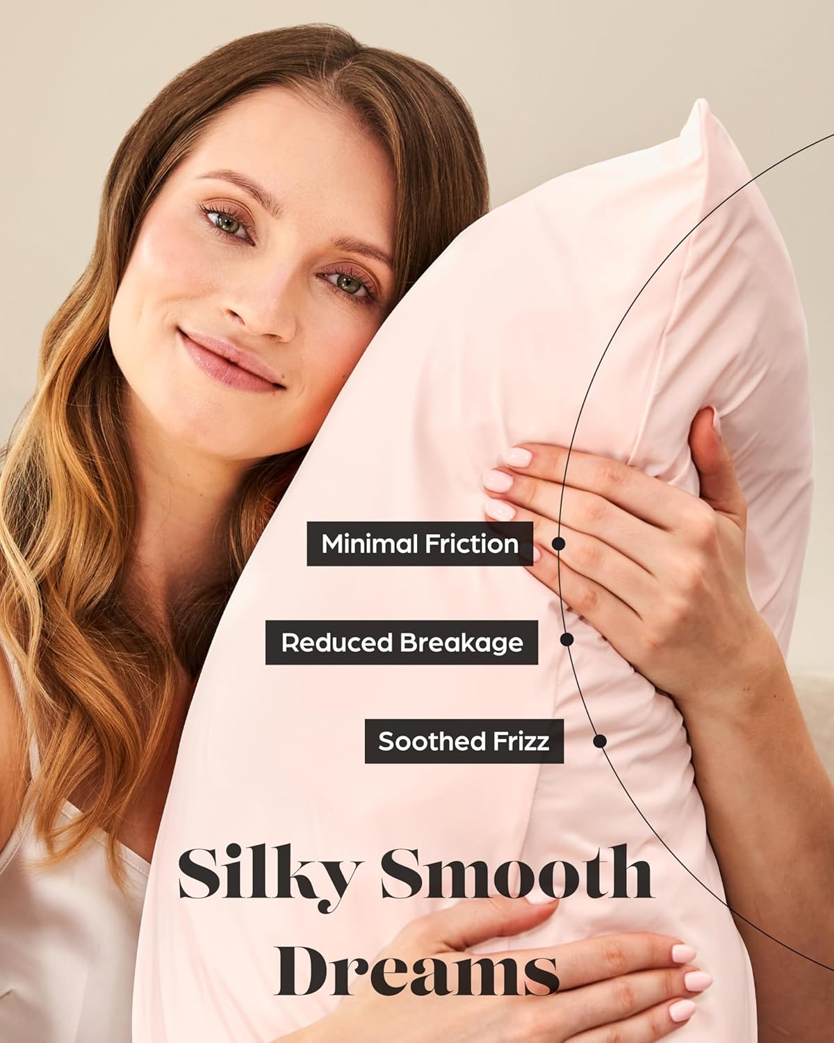 Lavish Comforts® Cooling Pillow Cases for Hot Sleepers – Silk Soft Pillow Case with Zipper, Cool Pillow Case Protector with Zipper – Cool to The Touch Fabric - Pink King Pillow Cases (Set of 2)