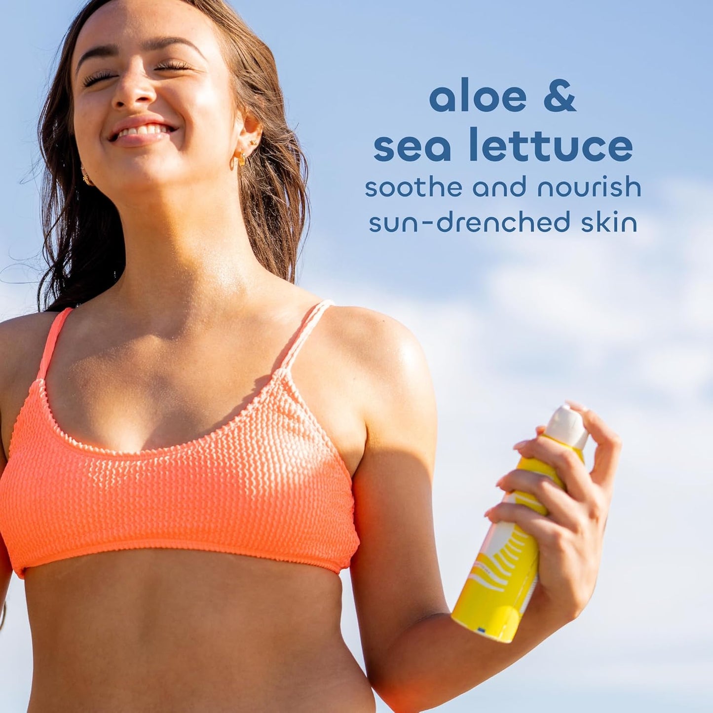 Seaweed Bath Co. Sheer Mineral Sensitive SPF 50 Broad Spectrum Sunscreen Spray - Fragrance Free, Non-Nano, Skin-Friendly Formula - 6 oz