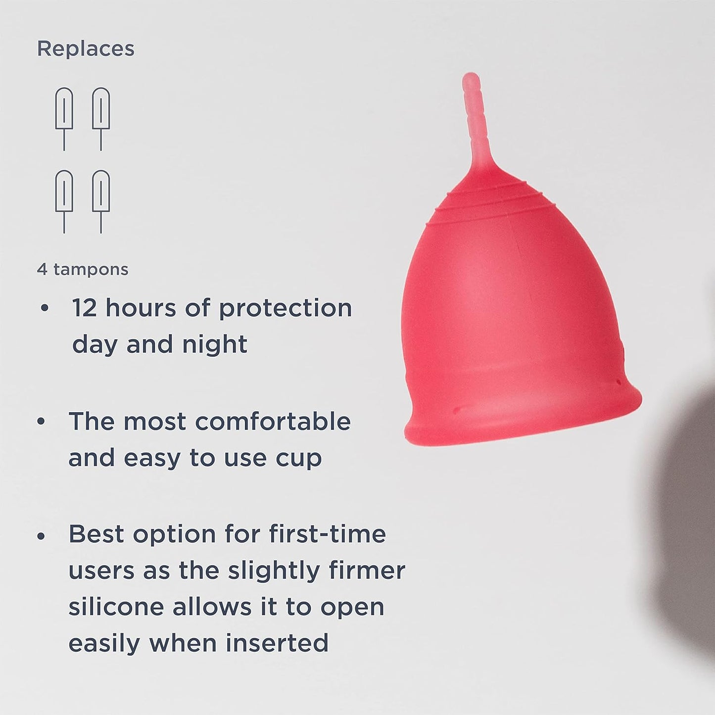 Saalt Menstrual Cup – Reusable Period Cup – Made for Comfortable, Leak-Free Protection Up to 12 Hours – BPA & Latex Free – Includes Cup & Carry Bag (Regular, Himalayan Pink)