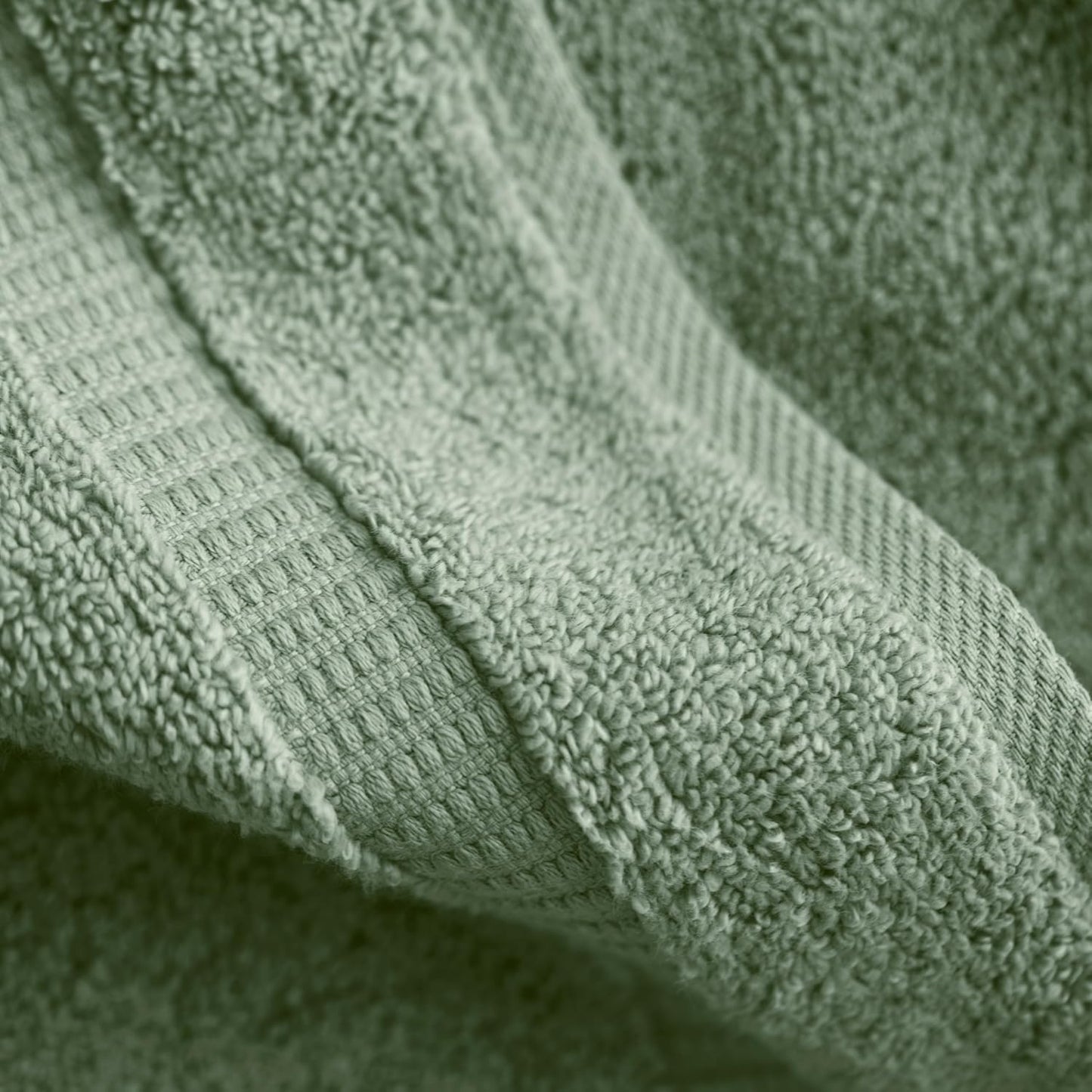 SALBAKOS 100% Turkish Cotton Washcloth Set of 12 13x13 inch | Heirloom Quality | Hotel & Spa Collection | Ultra Soft, Super Absorbent, Washcloth Towels | Made in Turkey (Seafoam Green, 12 Washcloths)