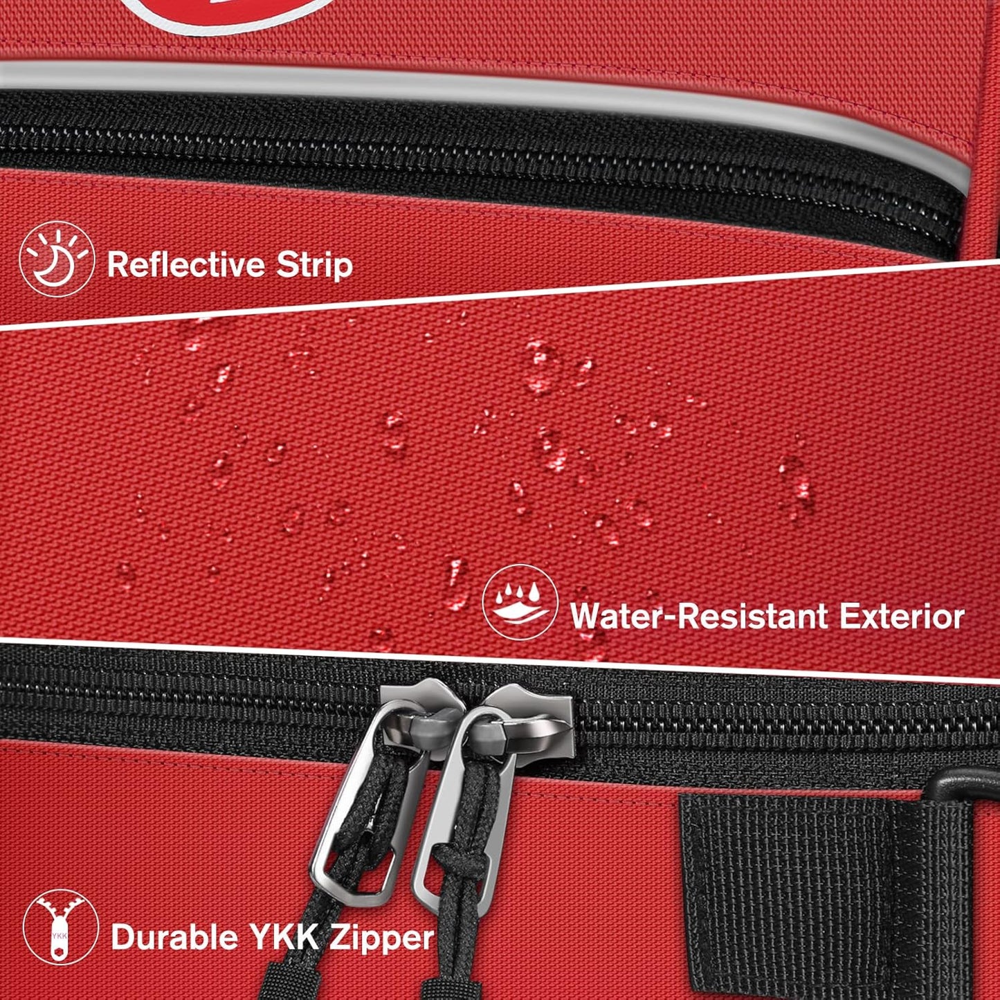 Insulin Cooler EpiPen Carrying Case Insulated, Travel Medication Diabetes Supplies Organizer Bag with Shoulder Strap for Asthma Inhaler, Auvi-Q, Allergy Medicine Essentials (Red)