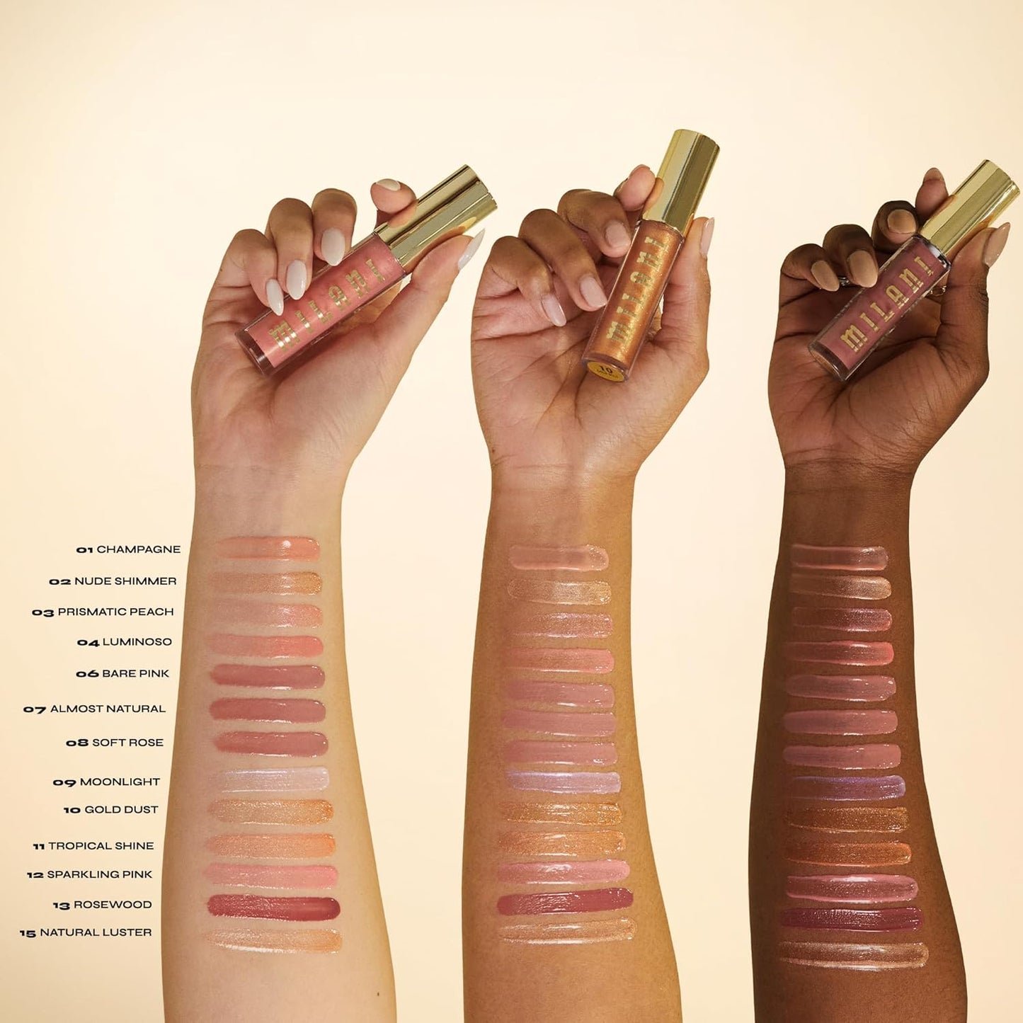 Milani Lip Gloss, Keep It Full Nourishing Lip Plumper with Hyaluronic Acid & Peptides for Soft, Fuller-Looking Lips (0.13 Fl. Oz.) Luminoso