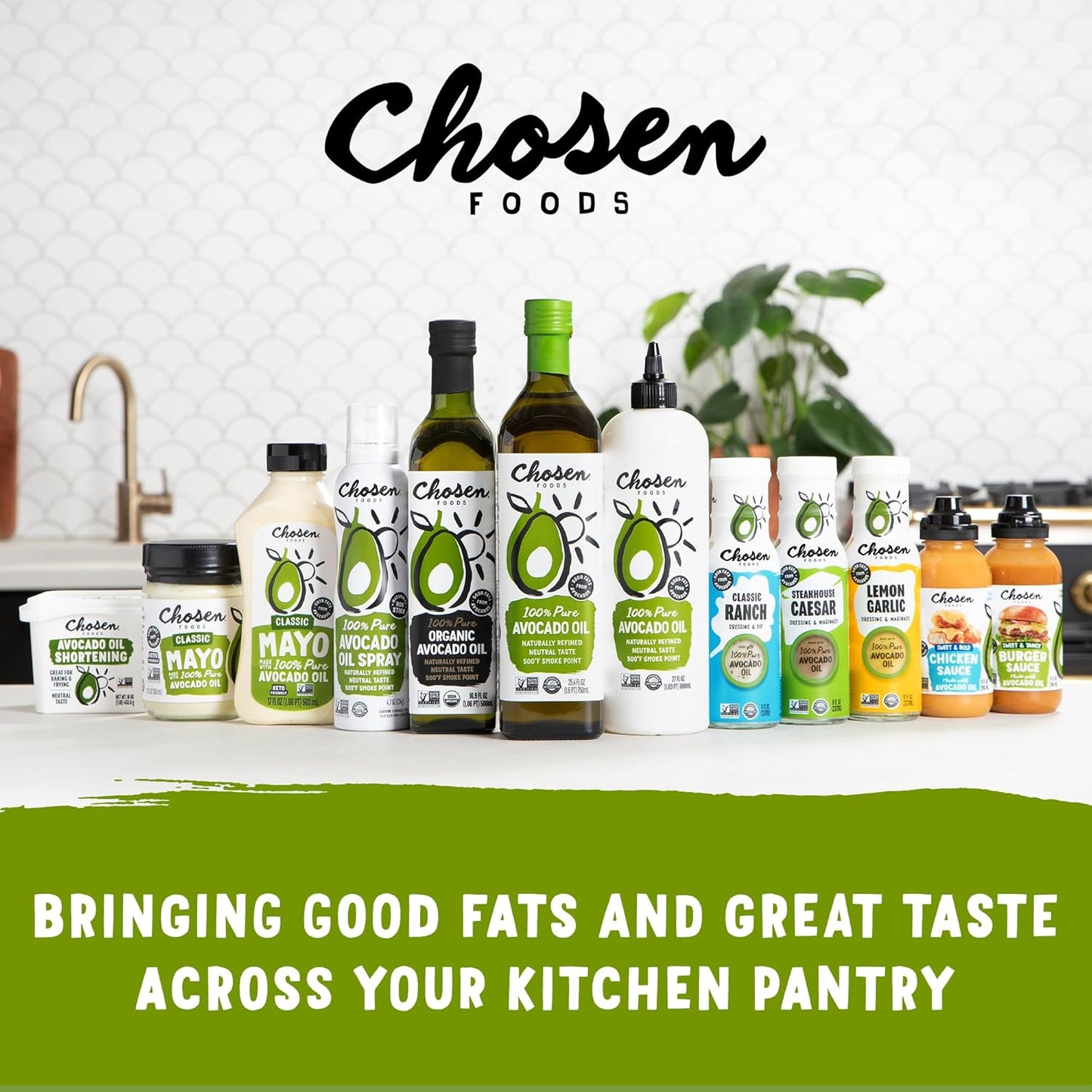 Chosen Foods 100% Pure Avocado Oil for Cooking - 25.4 floz - Rich in Good Fats, Naturally Refined, High Smoke Point, Non-GMO, Soy-Free, Canola Oil-Free, Gluten-Free, Keto + Recipe eBook
