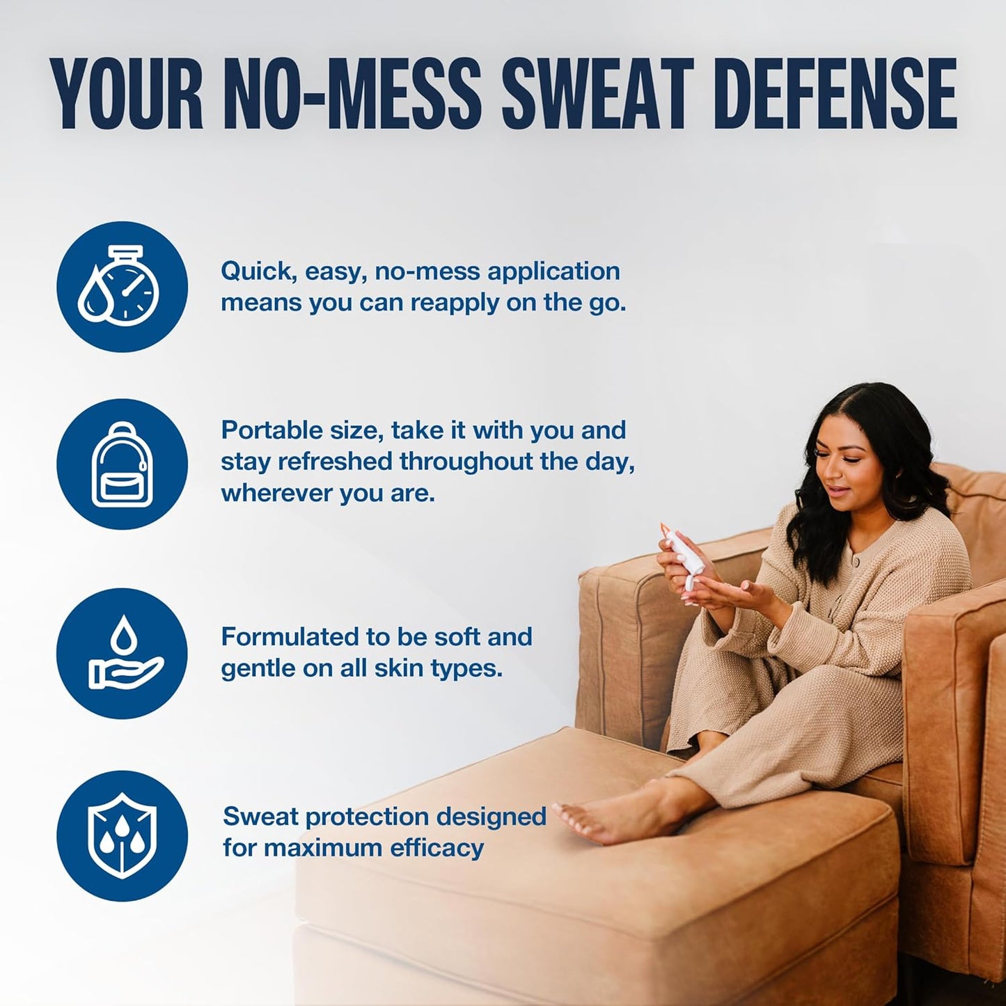 Carpe Sweat Absorbing Foot Lotion WITH APPLICATOR, A dermatologist-recommended solution to stop sweaty, smelly feet, Helps prevent blisters, Great for hyperhidrosis. 1 Tube + Applicator