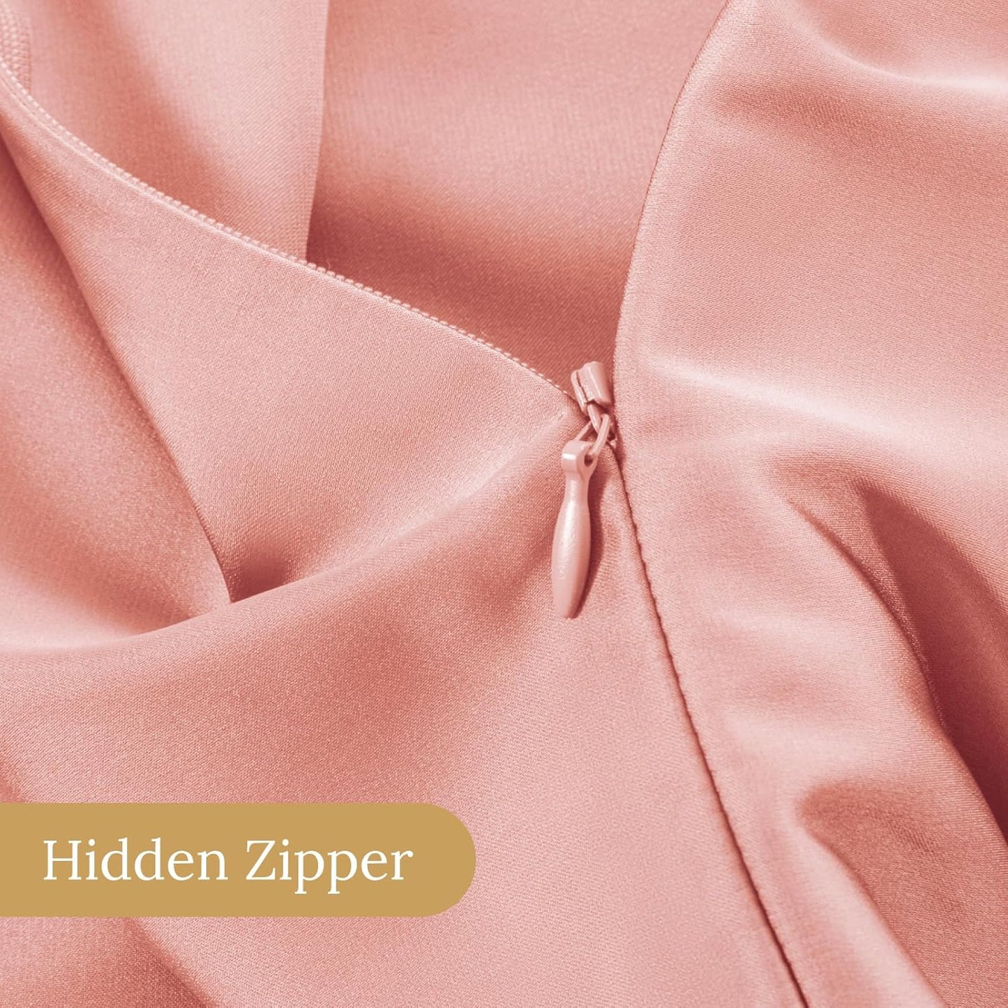 INFIIXSO Silk Pillow Cases 2 Pack Standard Size, Ultra Smooth & Soft Mulberry Silk Pillow Case for Hair and Skin, Breathable Cooling Silk Pillowcase with Hidden Zipper (Blush Pink, 20x26 Inches)