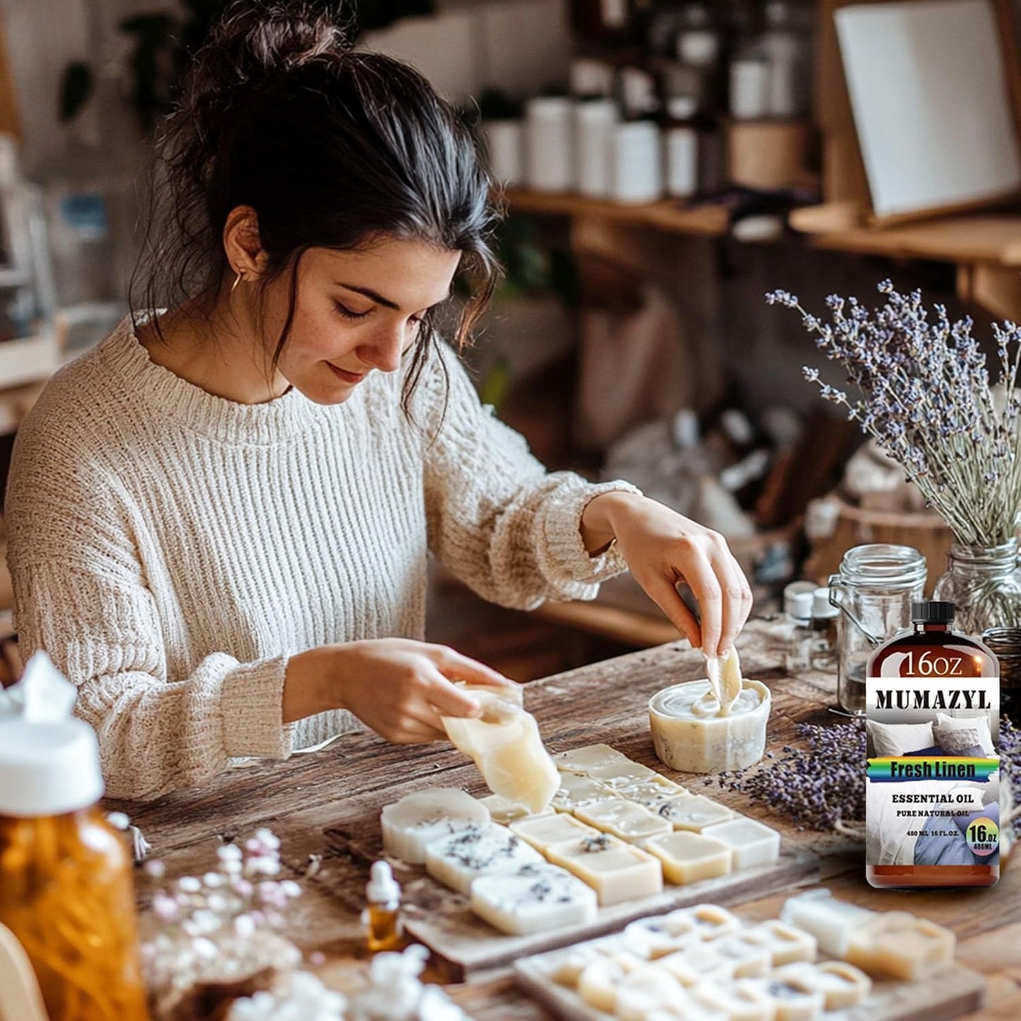 Fresh Linen Essential Oil, Fresh Linen Oil 16 Fl Oz 480ML for Diffuser Humidifier Yoga Cleaning DIY Candle Soap Making Fragrance Oils