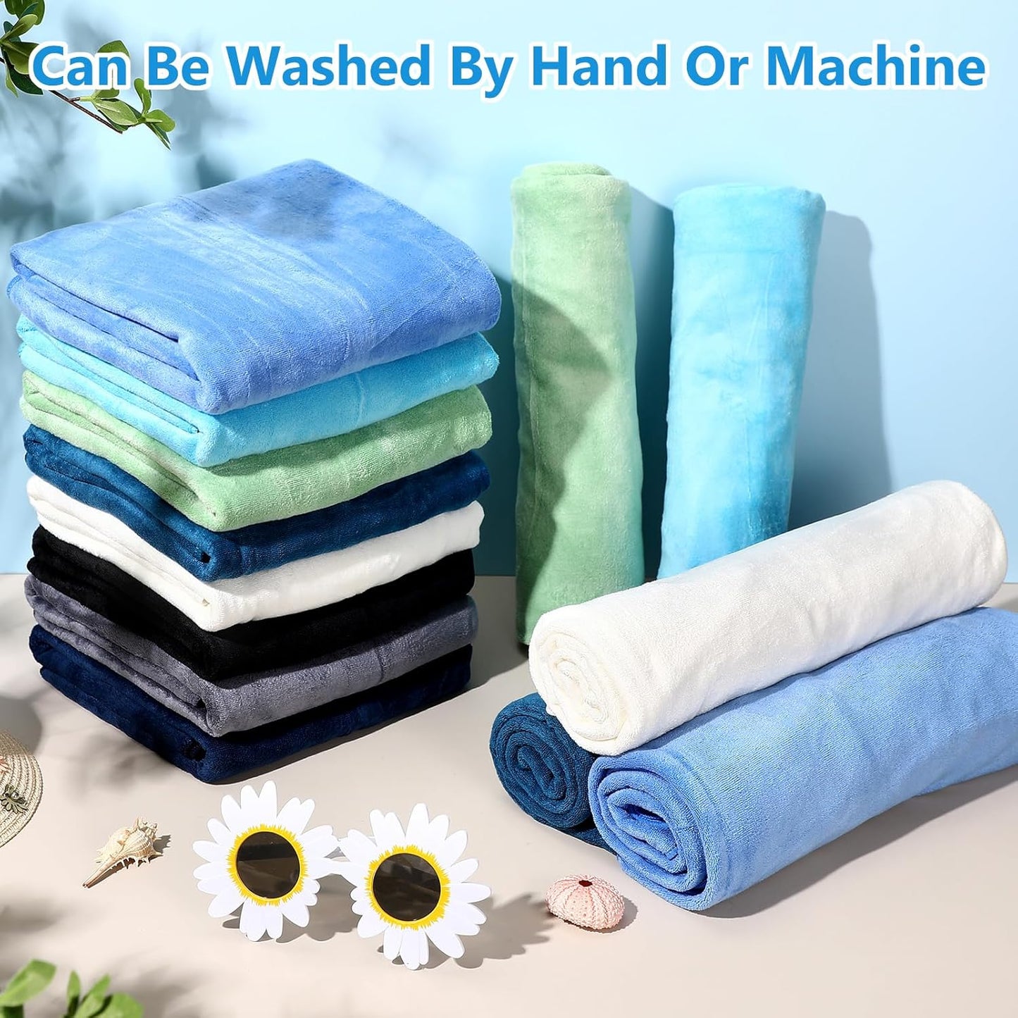 16 Pack Microfiber Bath Towels Bulk 27'' x 60'' Oversized Size Bath Towel Highly Absorbent Extra Large Soft Drying for Shower Beach Salon Winter Sport Spa Gym (Simple,Multicolor)