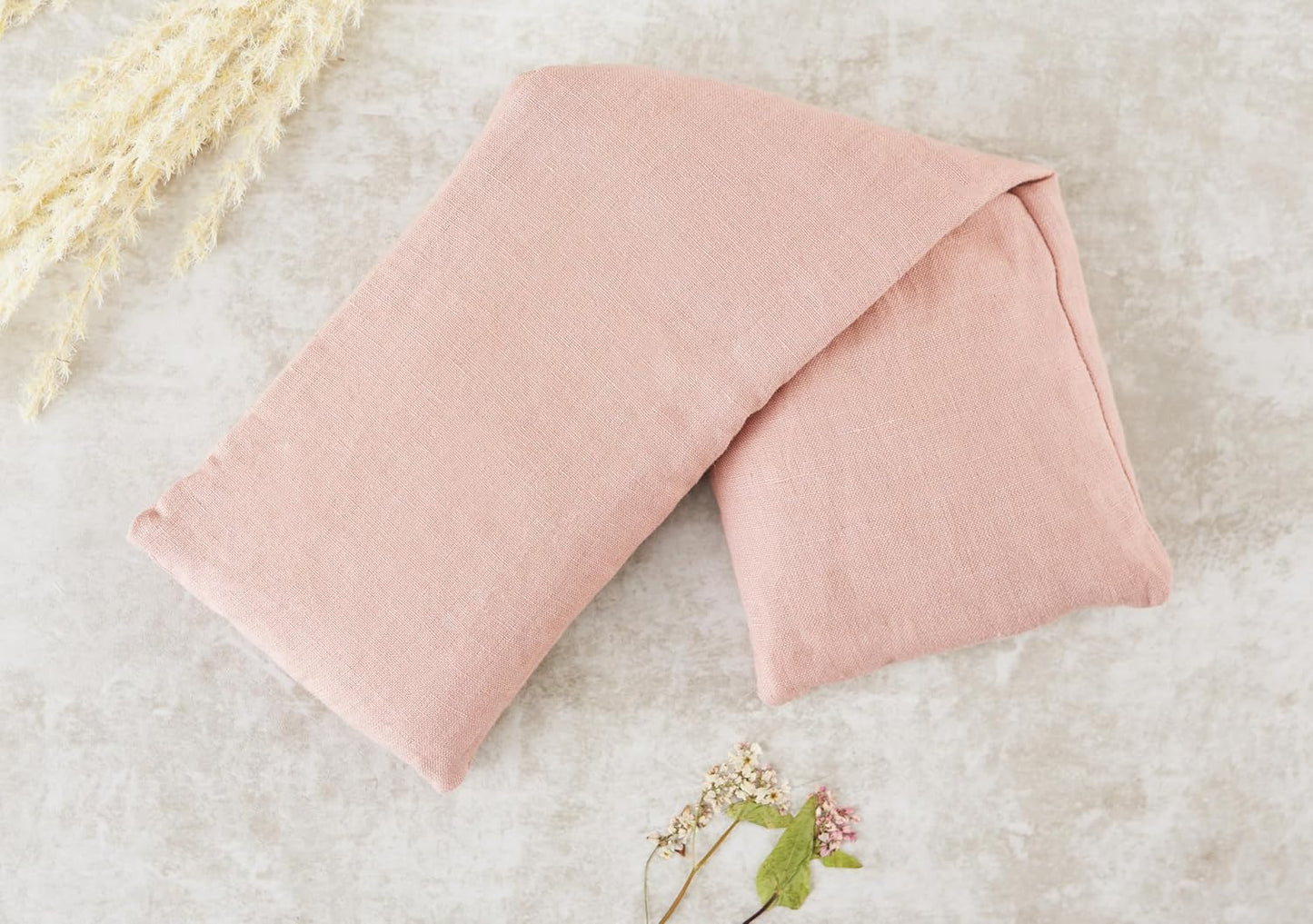 Bucky Linen Hot & Cold Body Wrap, Natural Buckwheat Filling, Pink, 16x5-inch