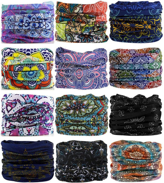 Headband Neck Gaiter Head Wrap Headwear Face Mask Magic Scarf Bandana for Men and Women