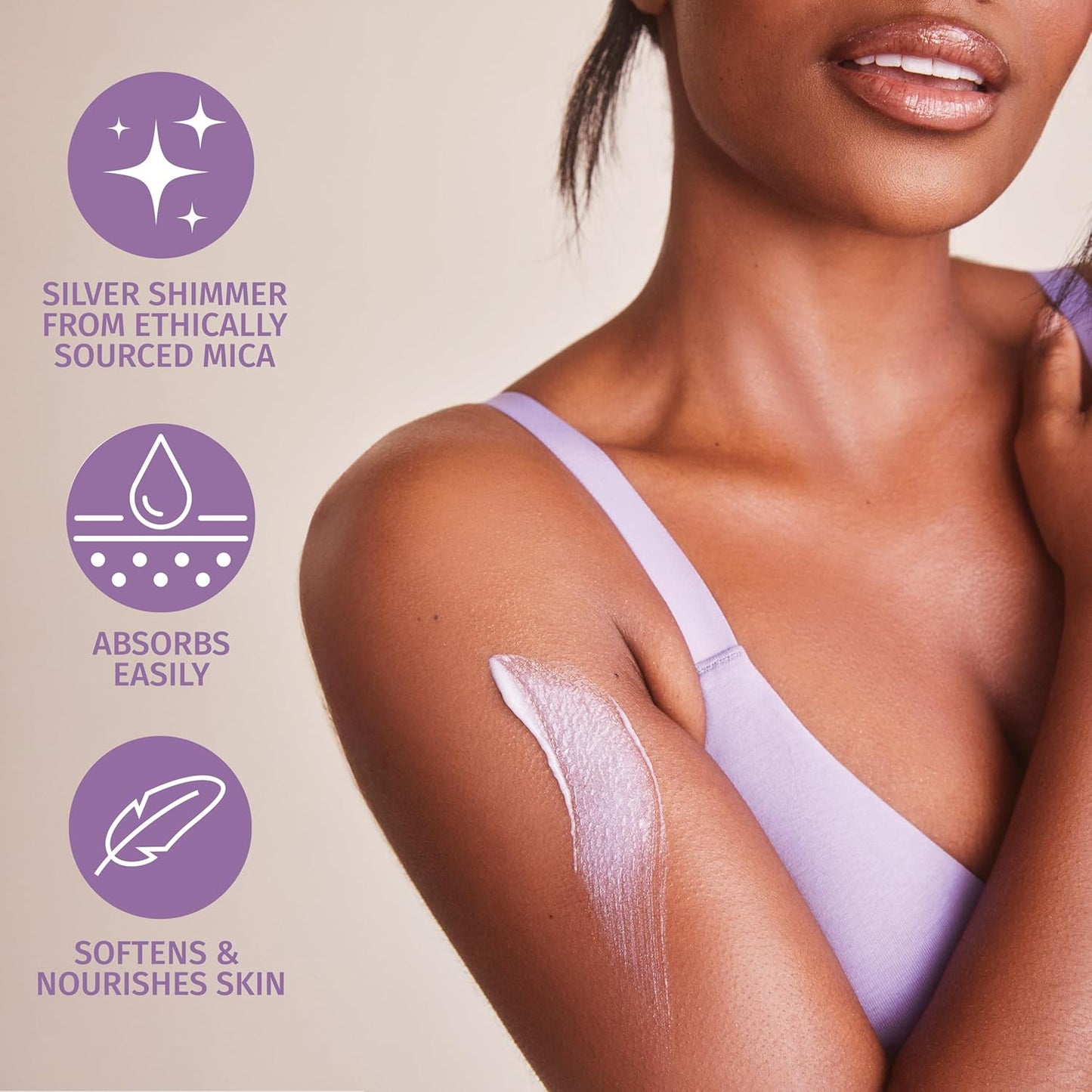 Hempz Star Dust Body Oil, Highlighting Moisturizer, Silver Shimmer Gel, Unicorn Sparkle, 6.76 oz.