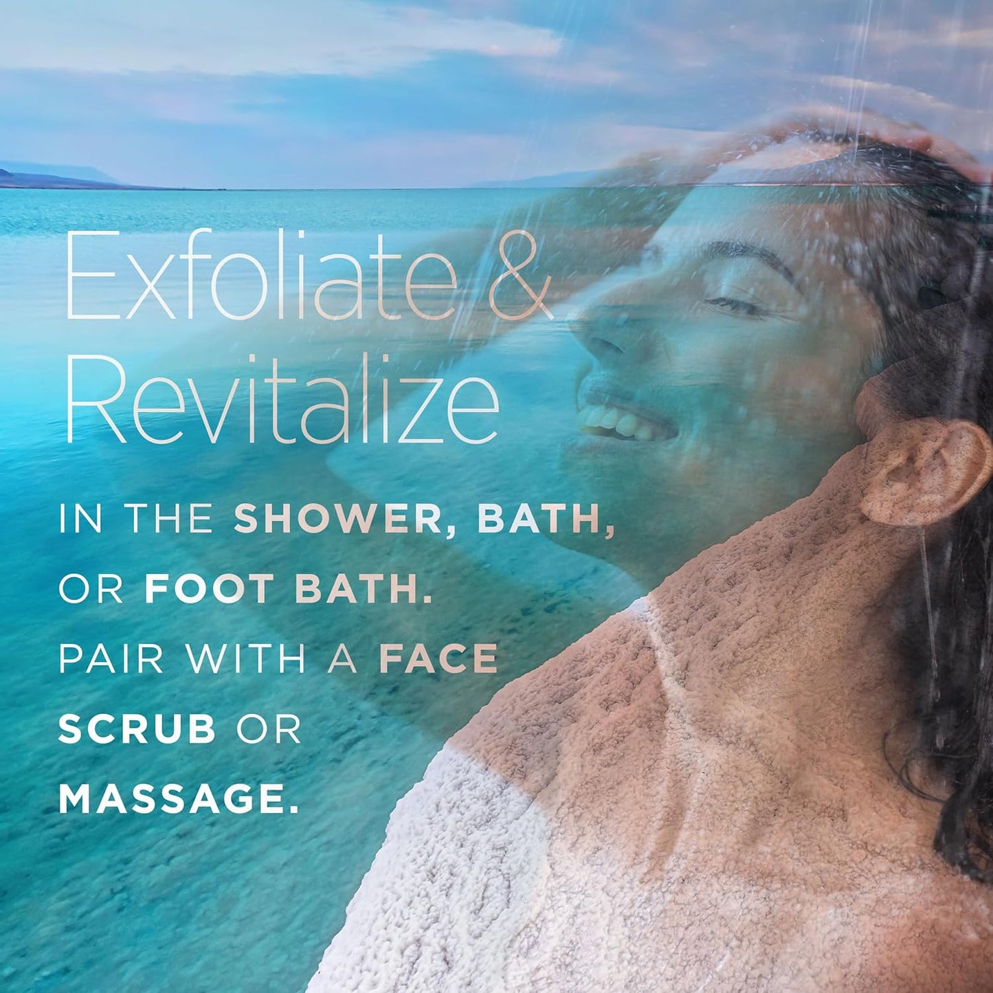 Minera Fine Grain Dead Sea Salt for Bath & Soaking – 19 lbs, Fast-Dissolving, 100% Pure & Natural, Unscented, Skin-Nourishing Bulk Sea Salt