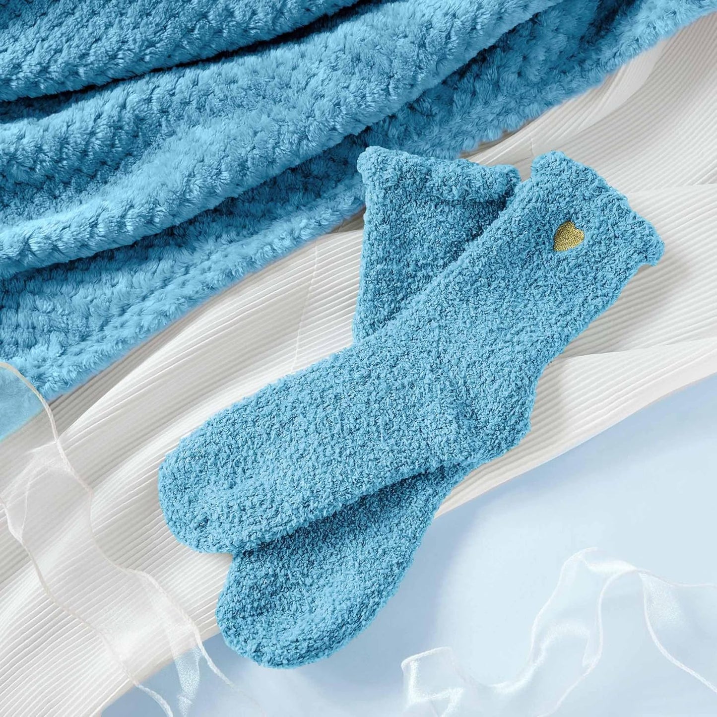 Self Care Get Well Soon Gifts for Women, Luxury Ocean Spa Gift Basket with Flannel Blanket - Unique Birthday Valentines Mother's Day Christmas Gifts for Mom Wife Girlfriend Best Friend Sister Her