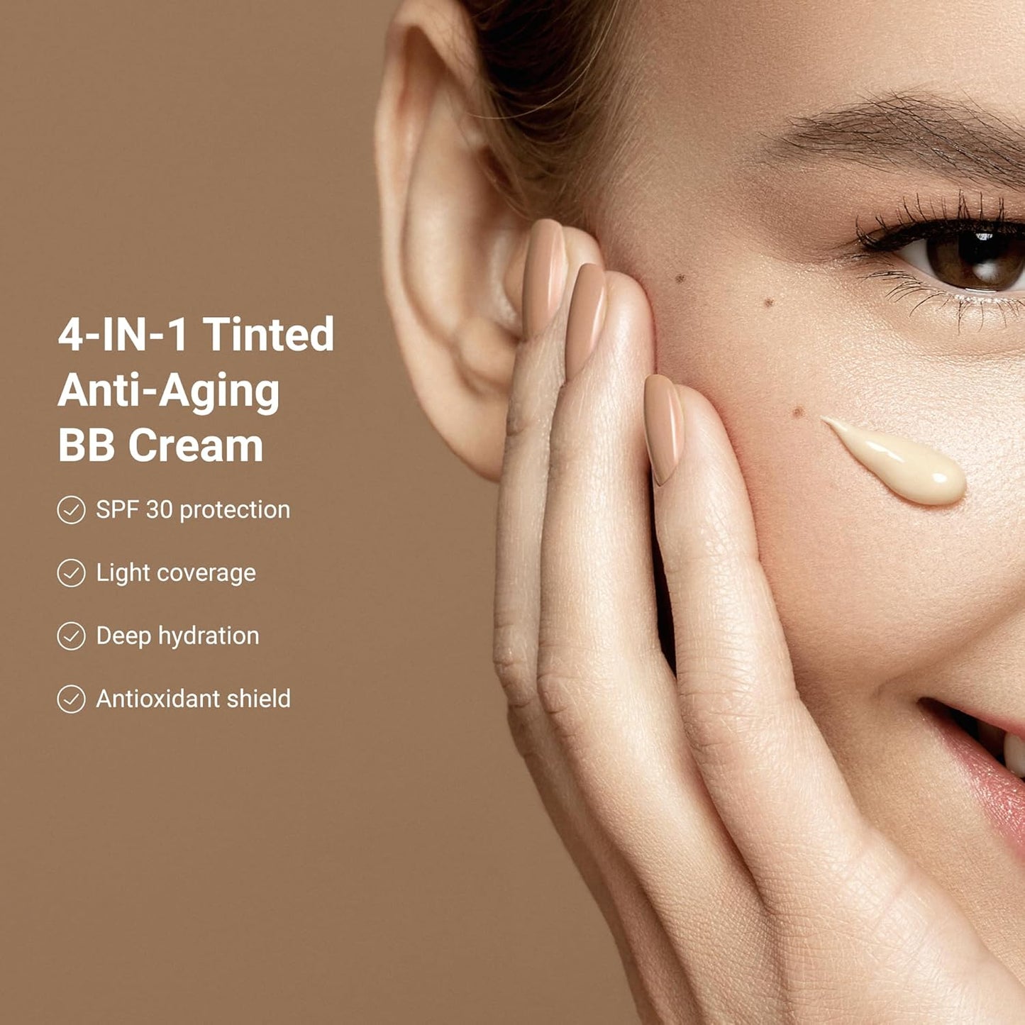 LifeCell All-In-One Anti-Aging Illuminating Tinted Moisturizer with SPF 30 | Antioxidant | Hydrating Lightweight Foundation, Blocks UV Rays,(1.7 oz, Sheer)