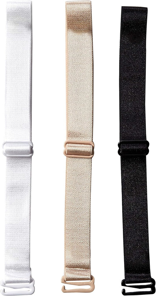 The Natural womens Elastic Holder Bra Strap, White Nude Black, One Size US