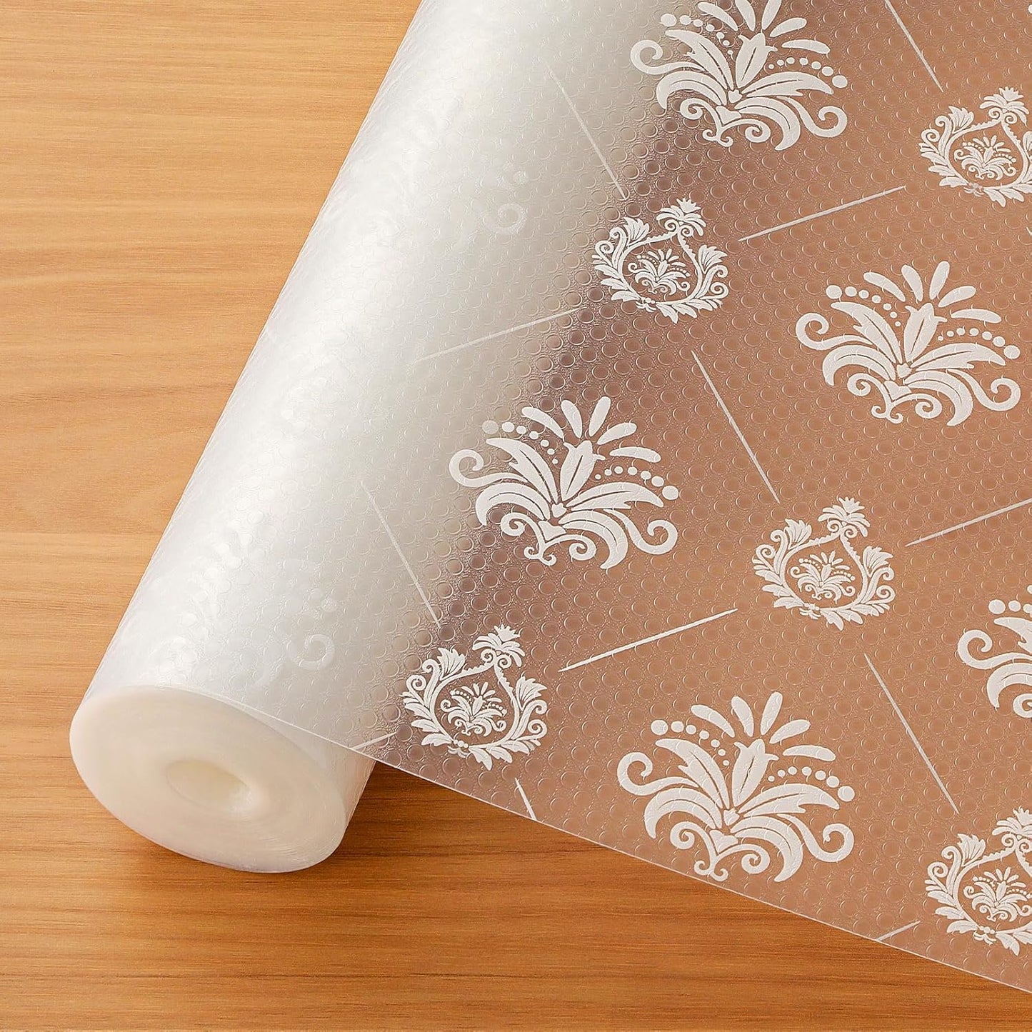 Cooyes Shelf and Drawer Liners for Kitchen Cabinets, Non-Adhesive Cabinet Liners, EVA Waterproof Durable Shelf Paper for Refrigerator, Shelves, Cupboard with Modern Pattern, Easy to Cut