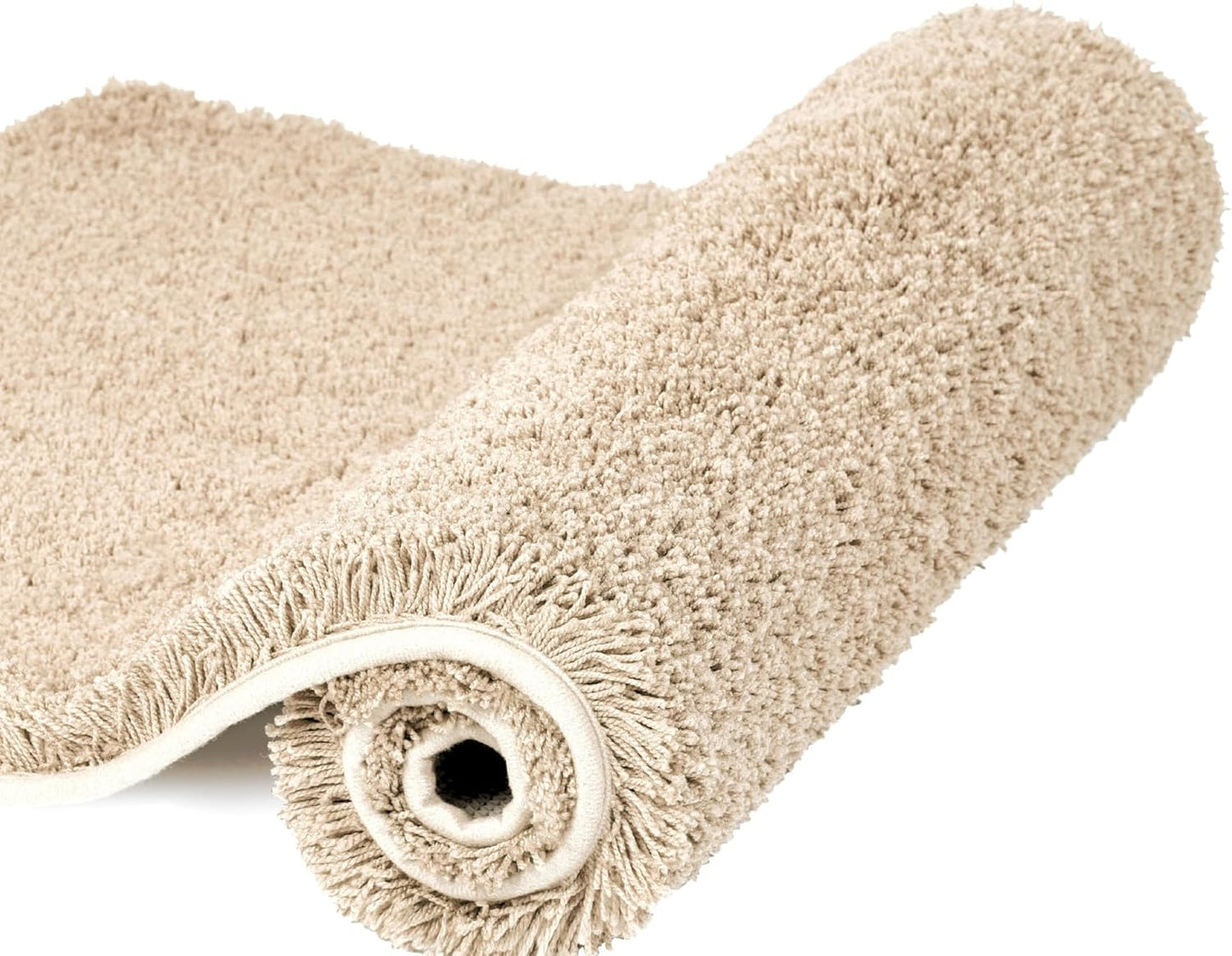 Walensee Large Bathroom Rug (24 x 36, Blush Beige) Extra Soft and Absorbent Shaggy Mat Machine Washable Microfiber Bath Mat, Non Slip Bath Mat, Luxury Bathroom Floor Mats