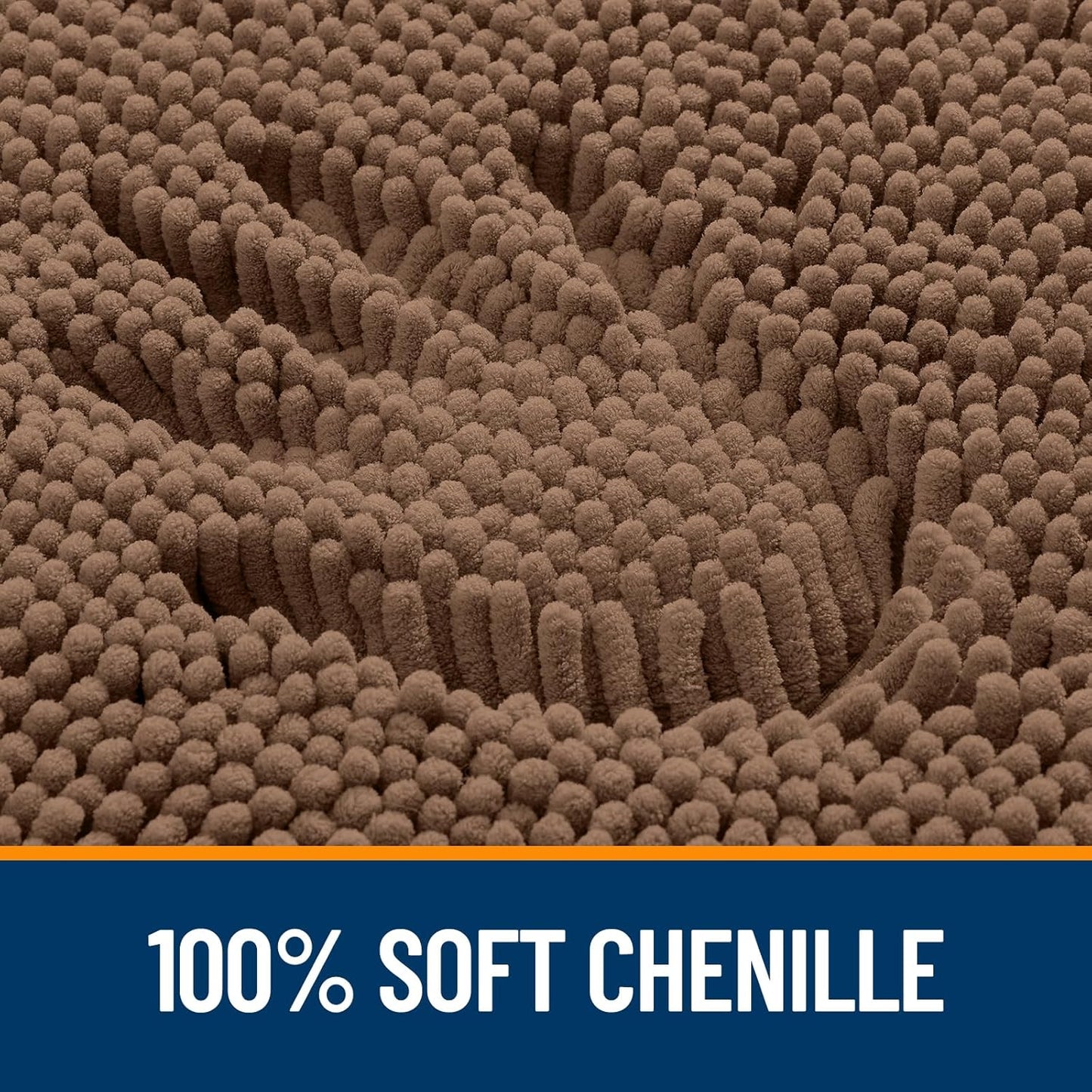 OLANLY Bathroom Rugs 36x24, Extra Soft Absorbent Chenille Bath Rugs, Rubber Backing Quick Dry, Machine Washable Bath Mats for Bathroom Floor, Tub and Shower, Home Decor Accessories, Mocha