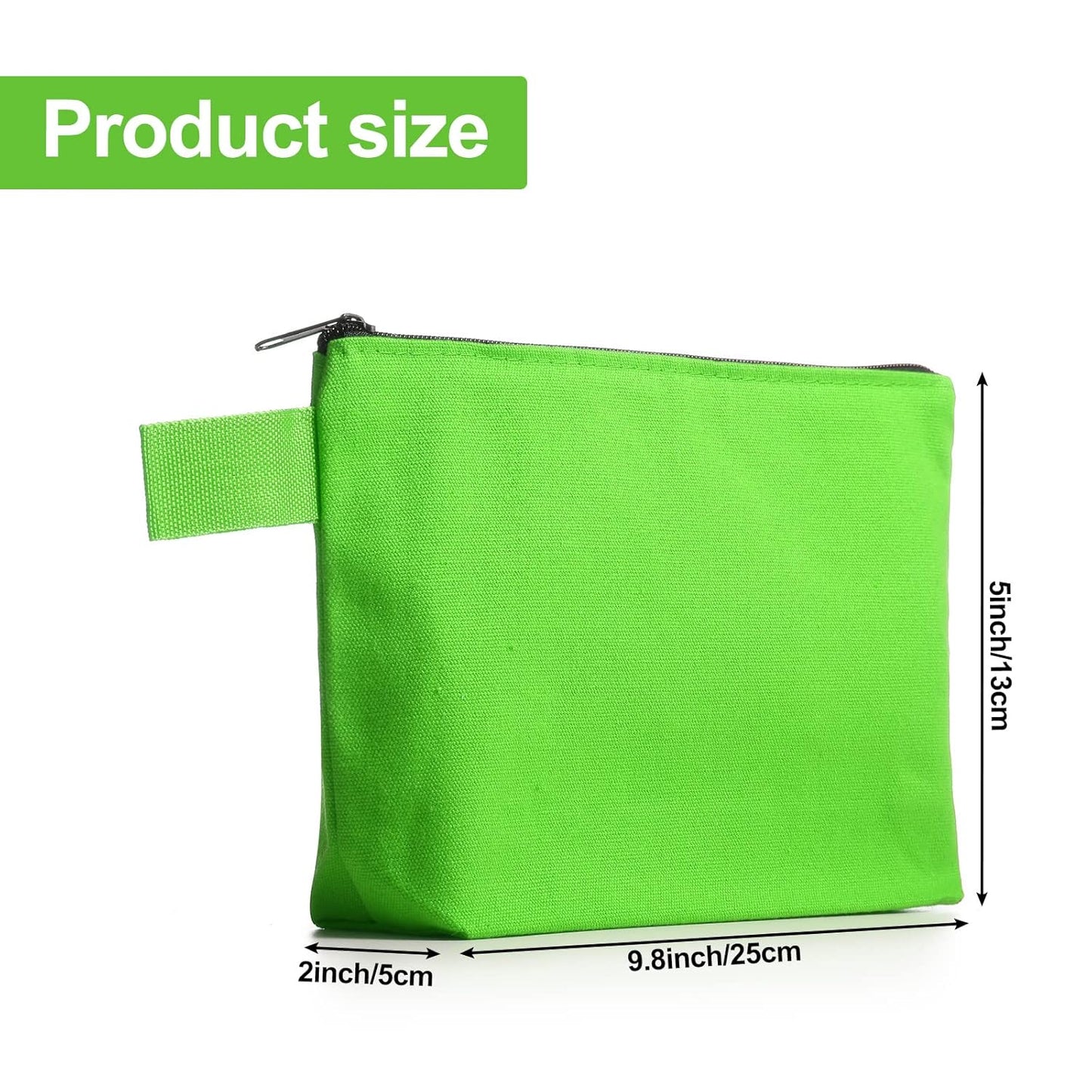 Saintrygo 30 Pcs Makeup Bag Travel Canvas Cosmetic Bag Bulk Multipurpose Small Makeup Pouch for Purse Portable Blank Zipper Toiletry Organizer DIY for Women Assorted Color(Classic,9.8 x 5 x 2 Inch)