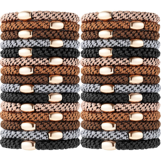 Hair Ties No Damage, Funtopia 30 Pcs Ponytail Holders Braided Hair Ties for Thick Hair, Elastics Hair Bands for Women Hair