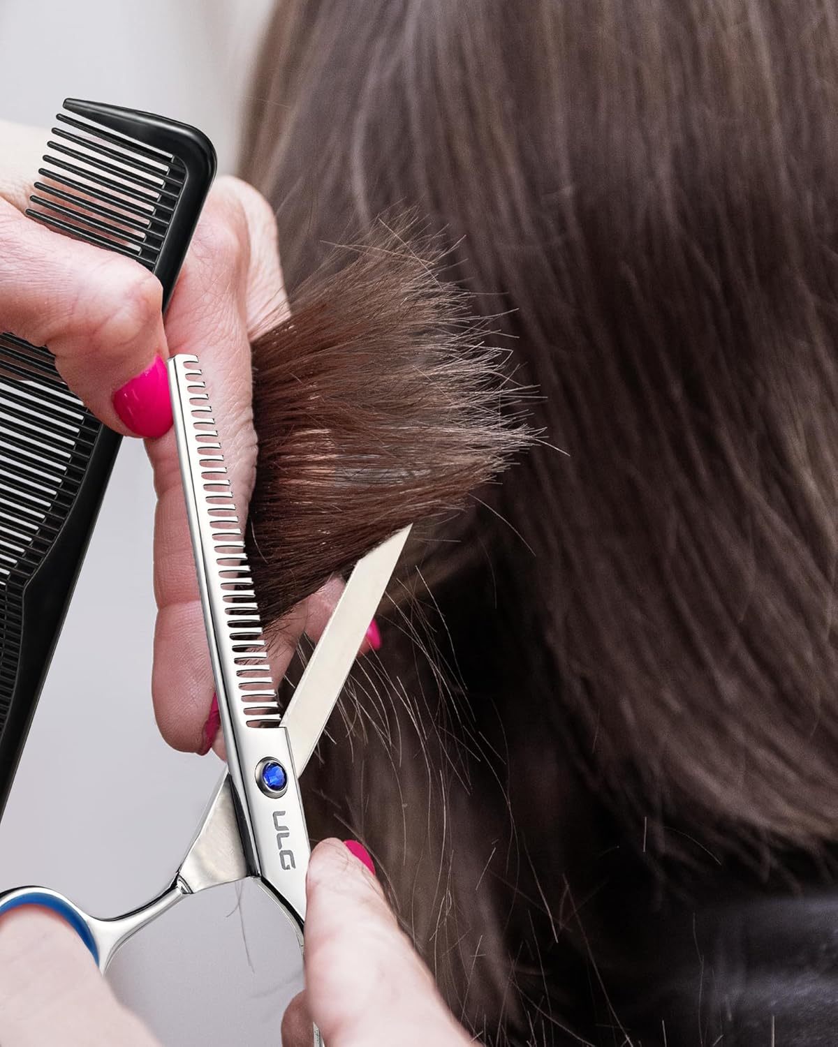 ULG Hair Cutting Scissors Thinning Shears Kit Professional Hairdressing Texturizing Salon Razor Edge Scissor Barber Kit1 Pro