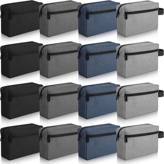 Paterr 16 Pcs Travel Toiletry Bag for Women Men Large Water Resistant Shaving Bag Hanging Cosmetic Bag with Handle and Divider Storage Travel Pouch Case for Cosmetics Toiletries Accessories, 4 Colors