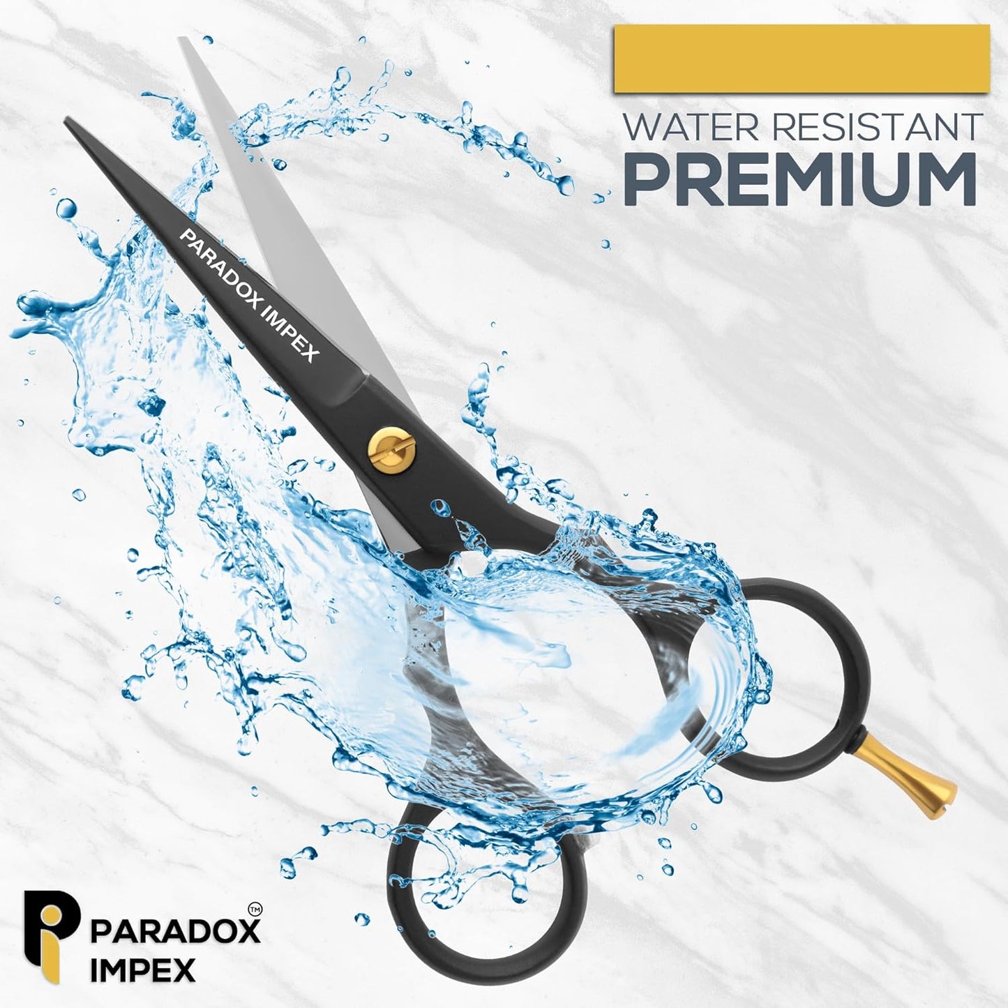 5” Beard and Mustache Scissors, German Stainless Steel Beard Scissors Come with 1 Tweezers, 1 Beard Comb, 1 Mustache Comb and Pouch, Hair Scissors for All Facial Hairs. (Black)