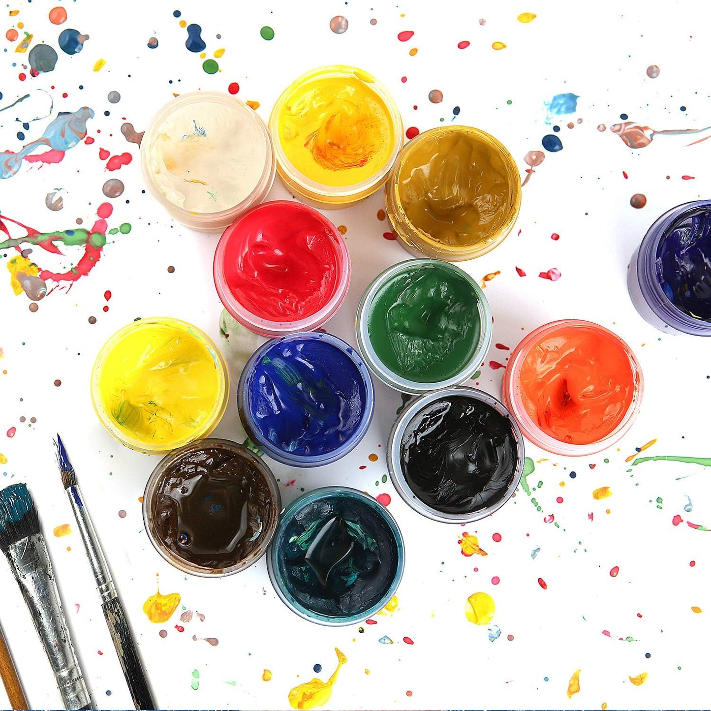 12 Pack 1 oz Plastic Container Jars with Lids Round Clear Travel Cosmetic Container Jars for Toiletries, Lotion, Cream, Ointments, Makeup, Rhinestone, Samples, Kitchen Storage (Clear)